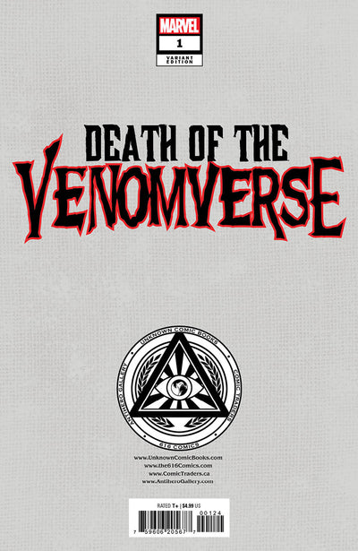 DEATH OF THE VENOMVERSE 1 DAVIDE PARATORE VIRGIN EXCLUSIVE