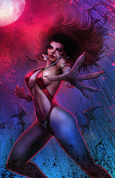 VAMPIRELLA DEAD FLOWERS #1 ANNA ZHOU NYCC EXCLUSIVE VIRGIN BLOOD SPATTER VARIANT