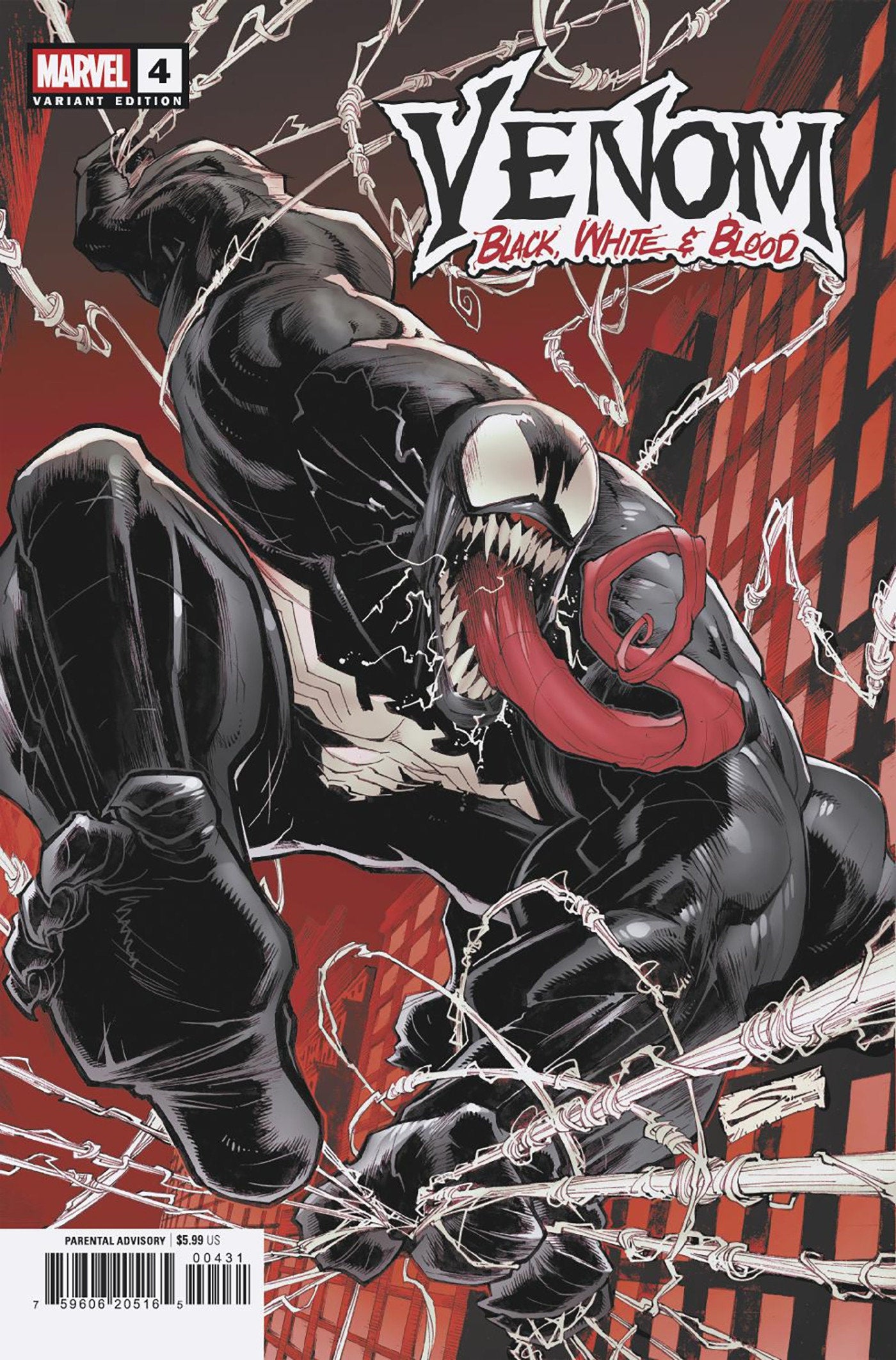 VENOM: BLACK, WHITE & BLOOD #4 GERARDO SANDOVAL VARIANT 11/26/2025