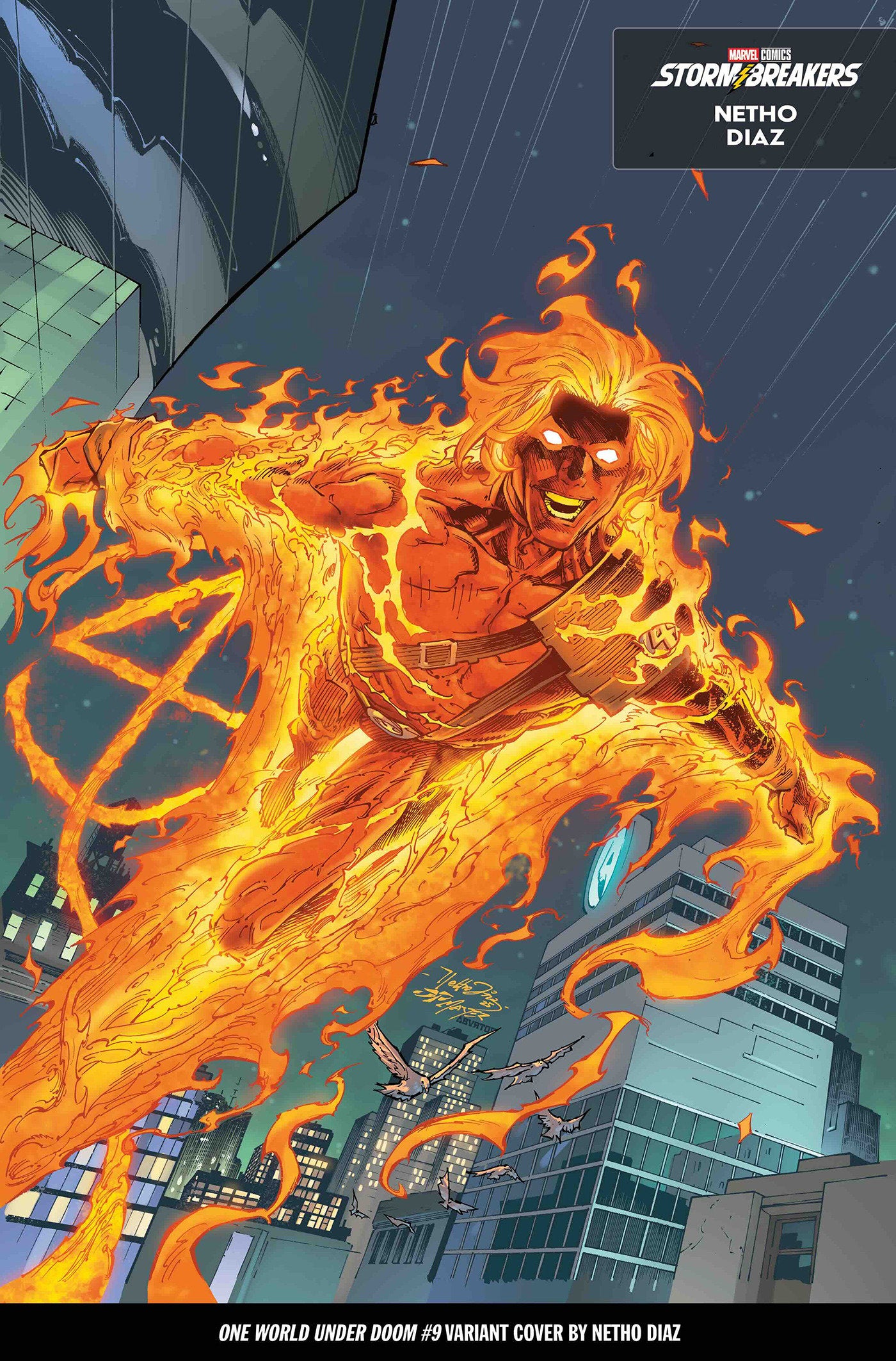 ONE WORLD UNDER DOOM #9 NETHO DIAZ FROM THE CHAOS A COSTUME VARIANT 11/19/2025