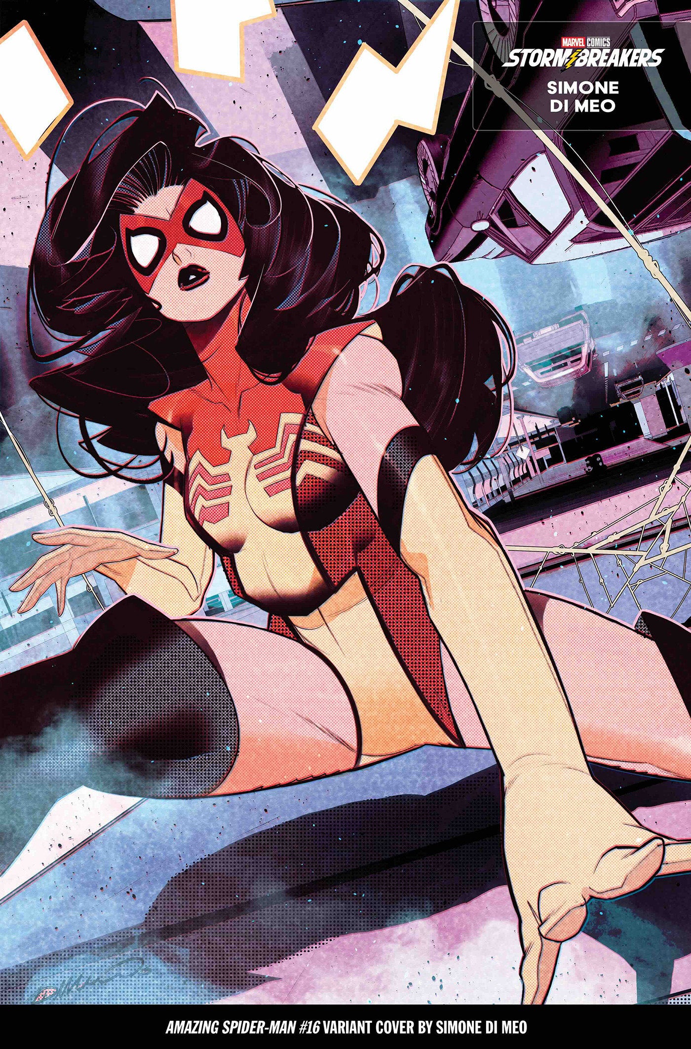 AMAZING SPIDER-MAN #16 SIMONE DI MEO FROM THE CHAOS A COSTUME VARIANT 11/19/2025