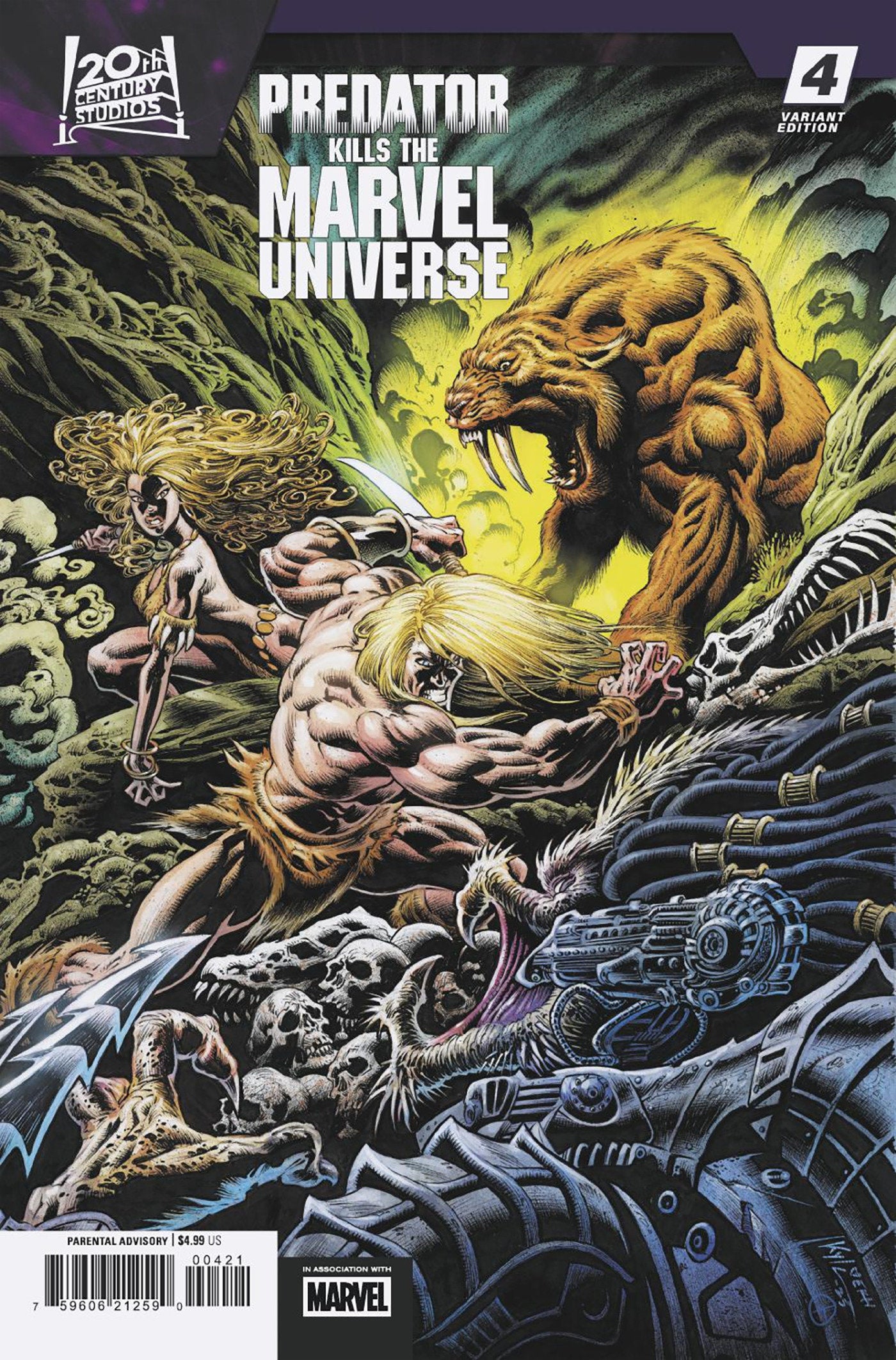 PREDATOR KILLS THE MARVEL UNIVERSE #4 KYLE HOTZ HUNTING THE HUNTERS VARIANT 11/19/2025