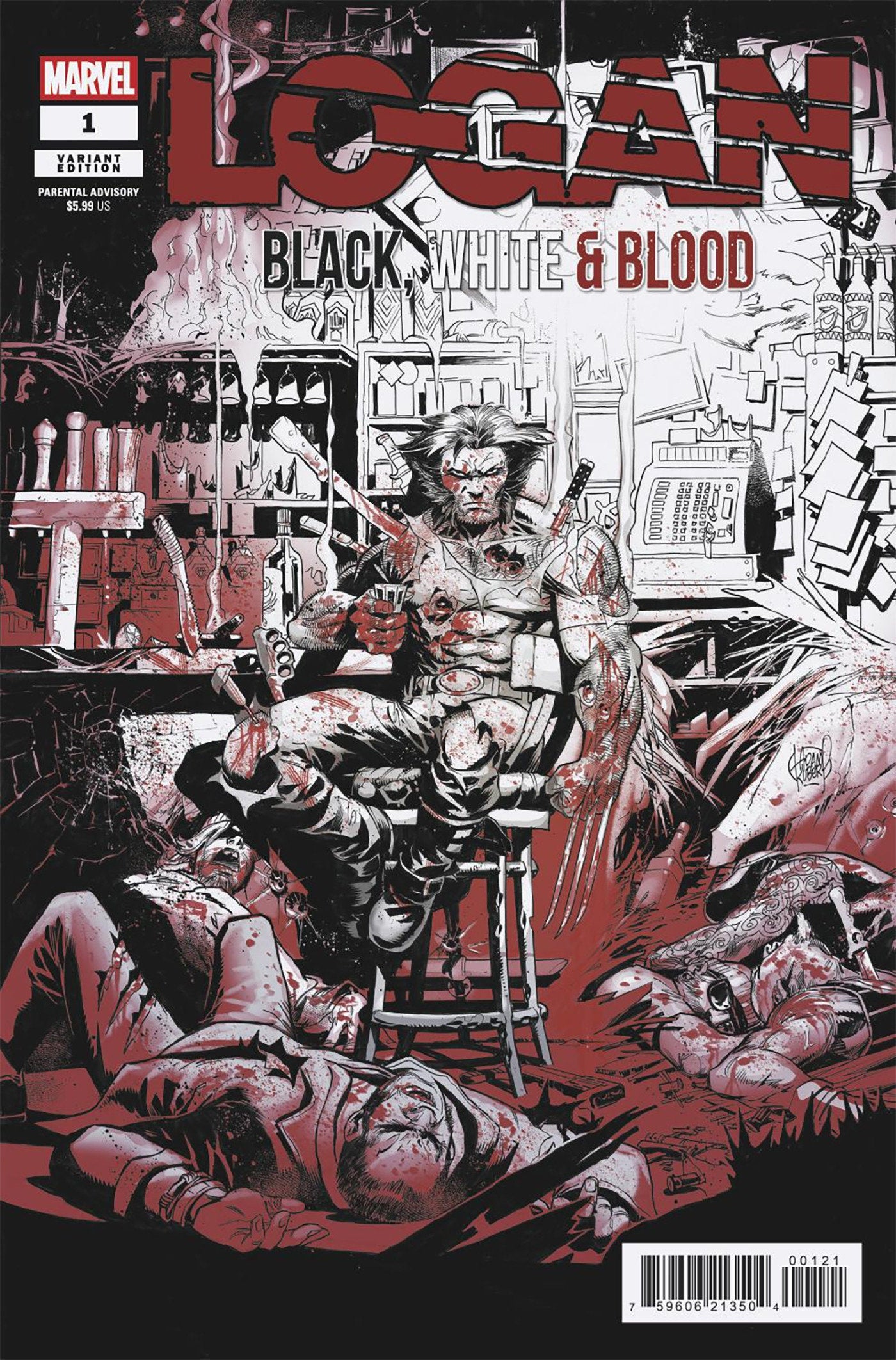 LOGAN: BLACK, WHITE & BLOOD #1 ADAM KUBERT VARIANT 01/14/2026