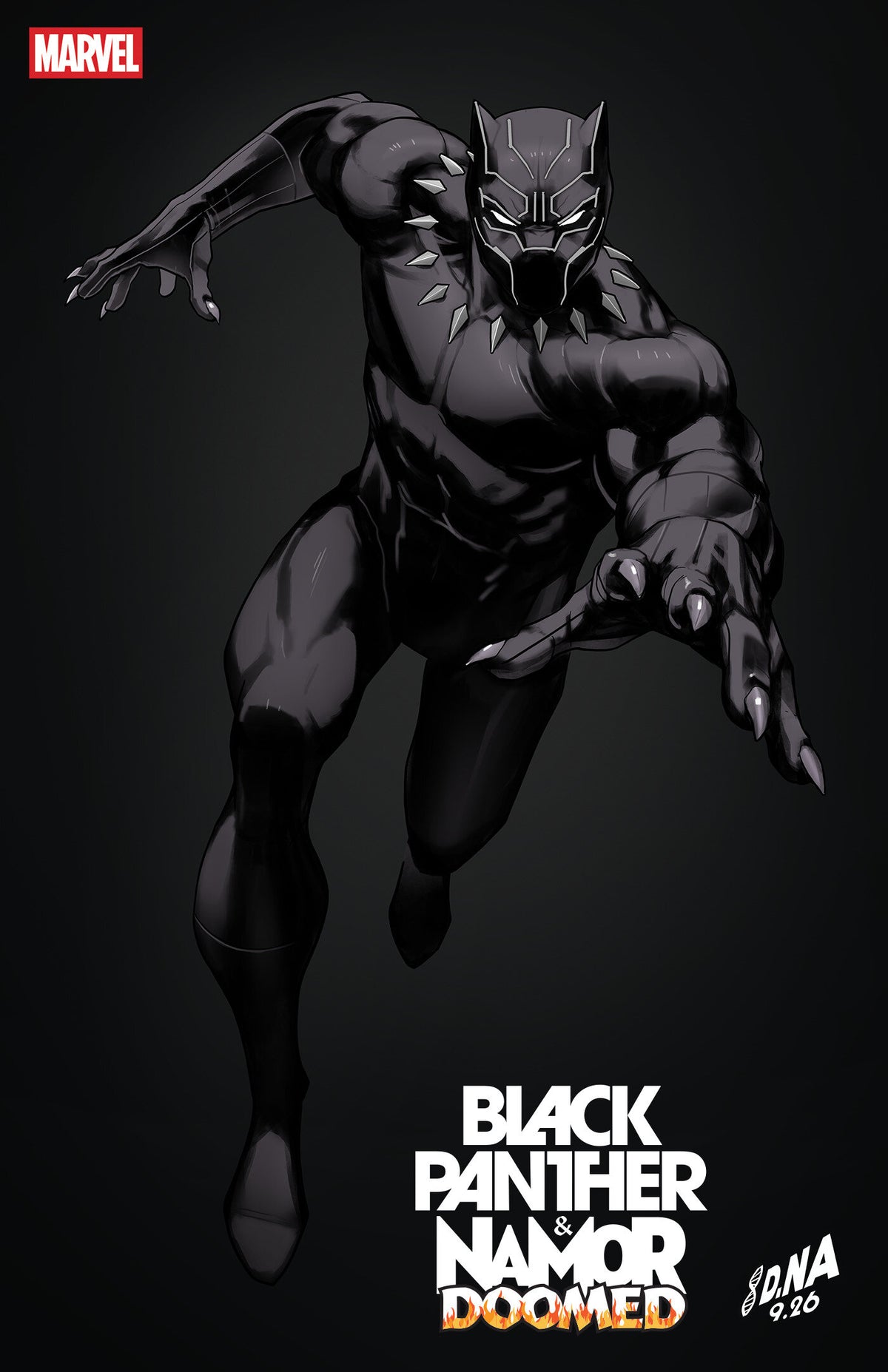 BLACK PANTHER/NAMOR: DOOMED #4 DAVID NAKAYAMA COLOR BLOCK BLACK VARIANT 12/09/2026