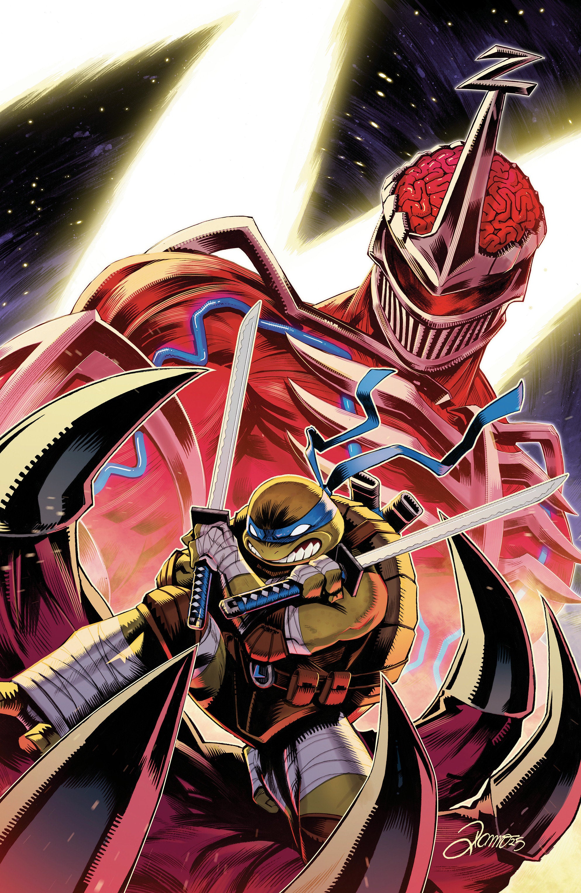 Mighty Morphin Power Rangers/Teenage Mutant Ninja Turtles III #3 D Variant (Full Art, Foil, Zonno) 11/19/2025