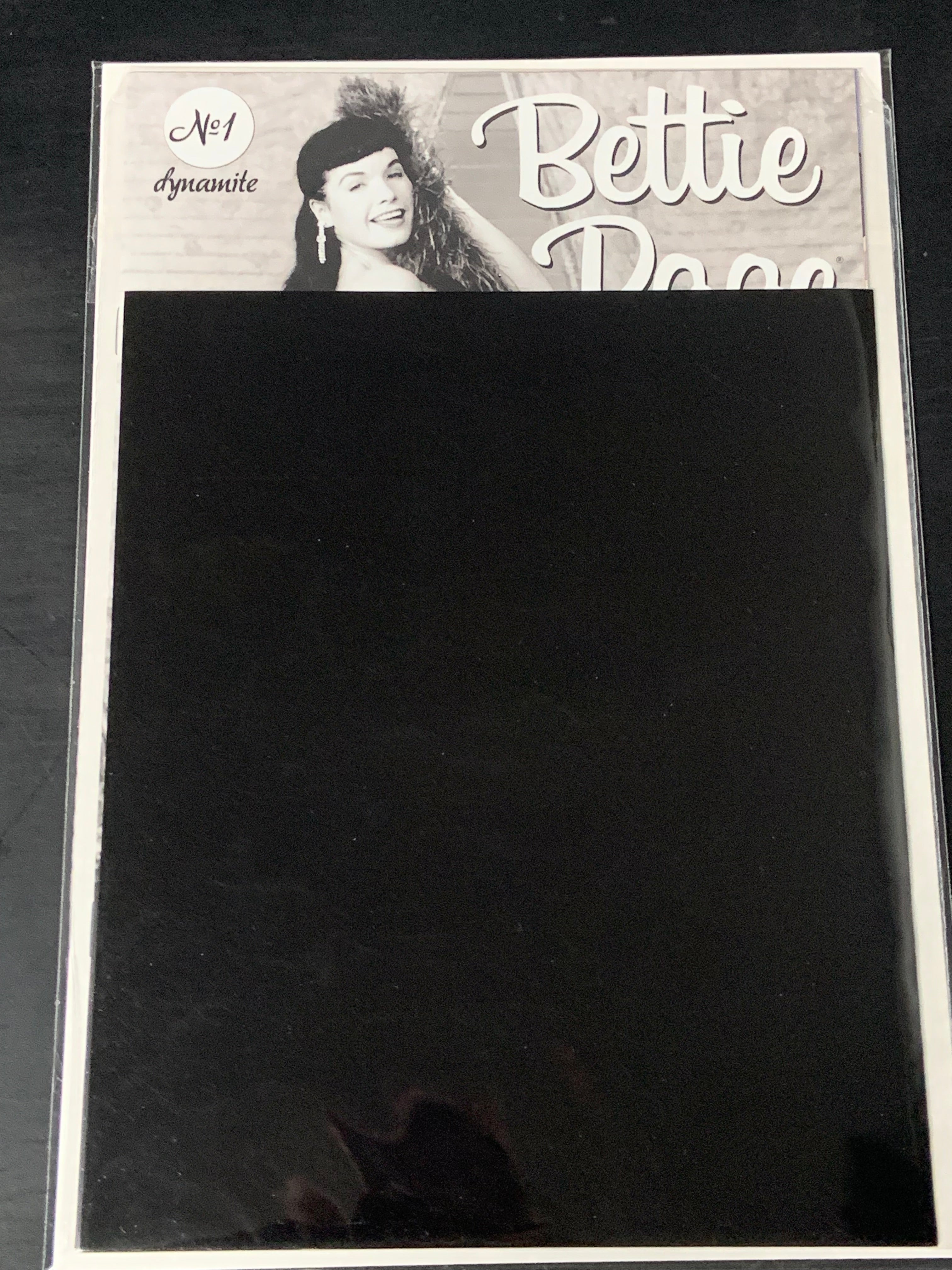 Bettie Page 1 Dynamite 2023 Cover O Sealed Black Bag NSFW Photo Variant