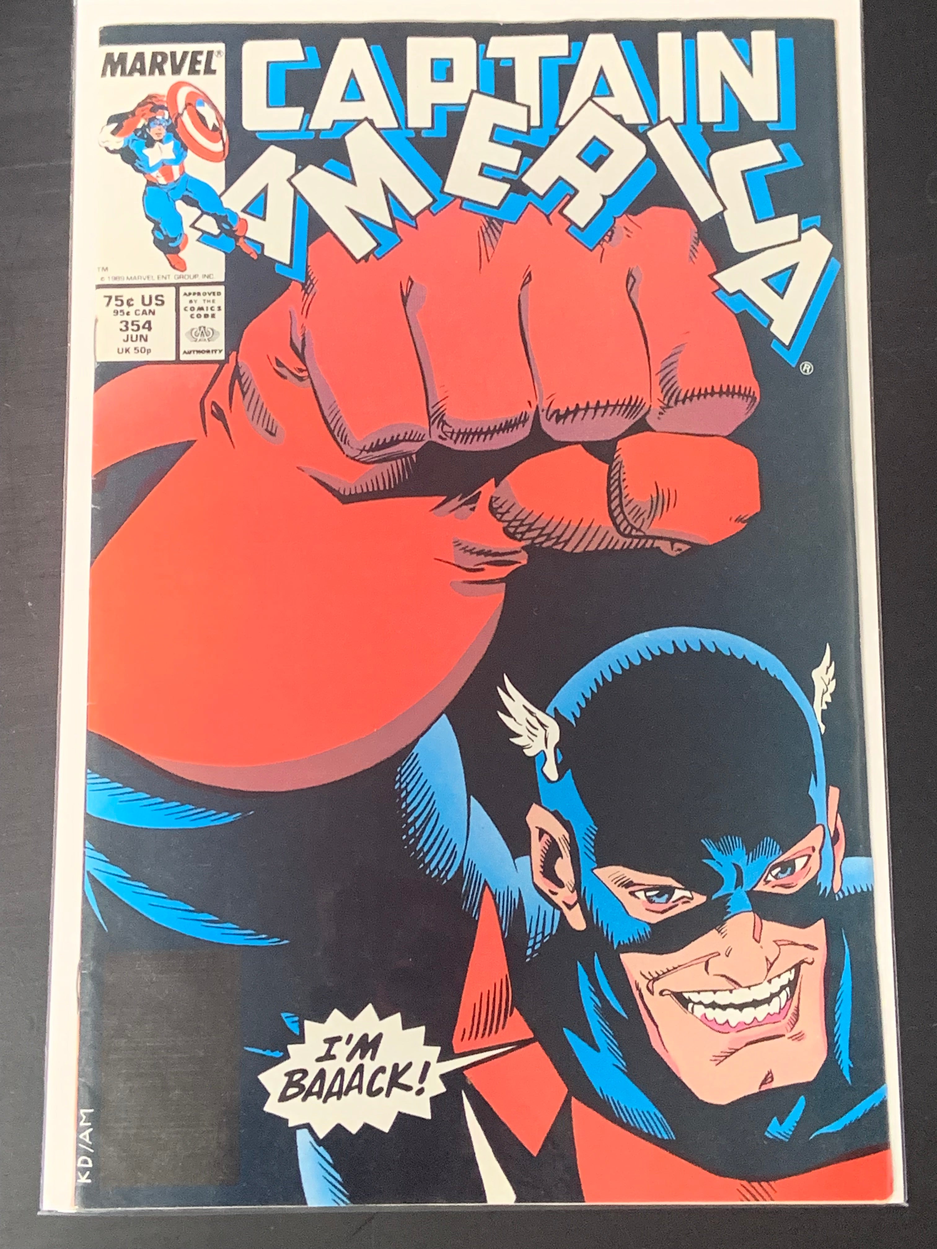 Captain America 354 Marvel 1989 1st App of US Agent