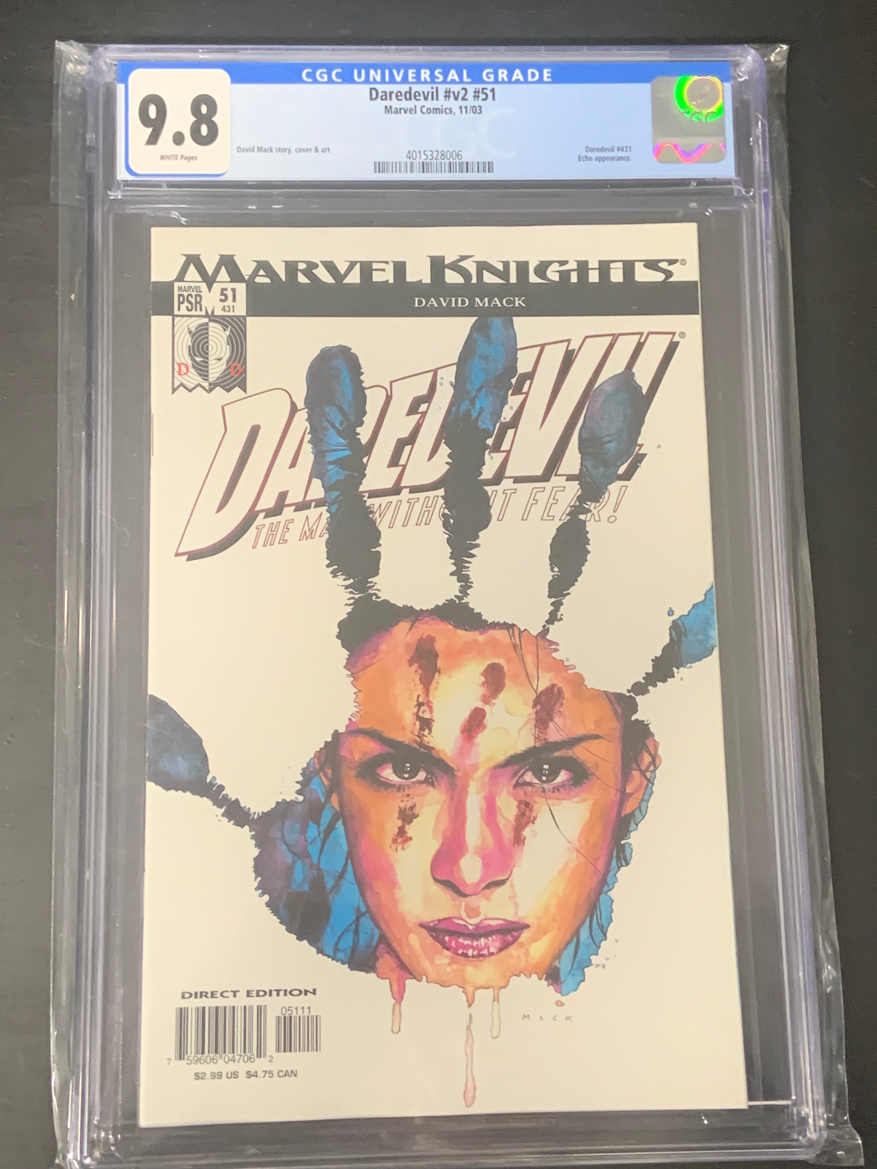 Daredevil 51 Marvel 2003 CGC 9.8 Origin of Echo - Daredevil