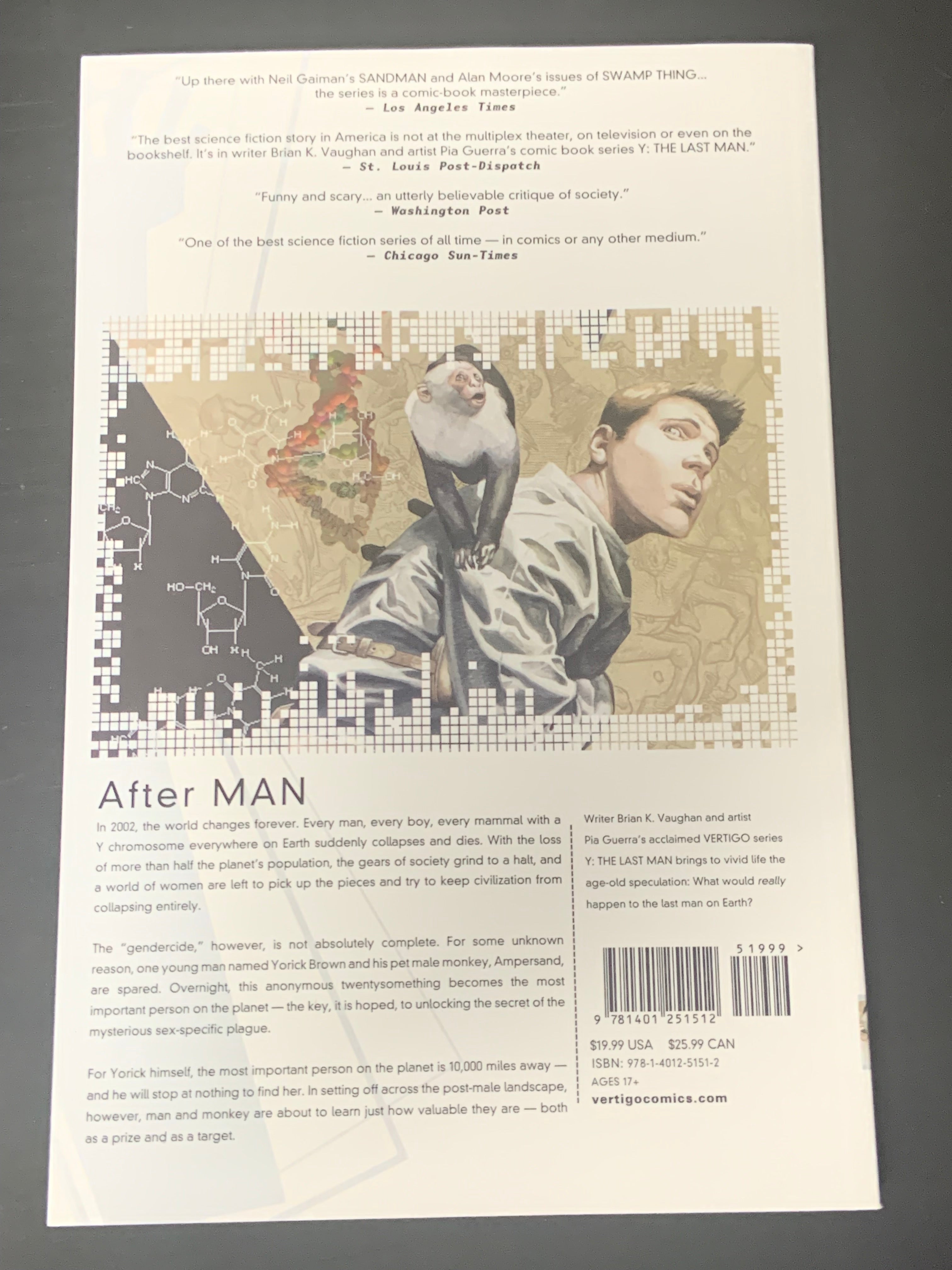Y The Last Man Volume 1 DC Vertigo Trade Paperback