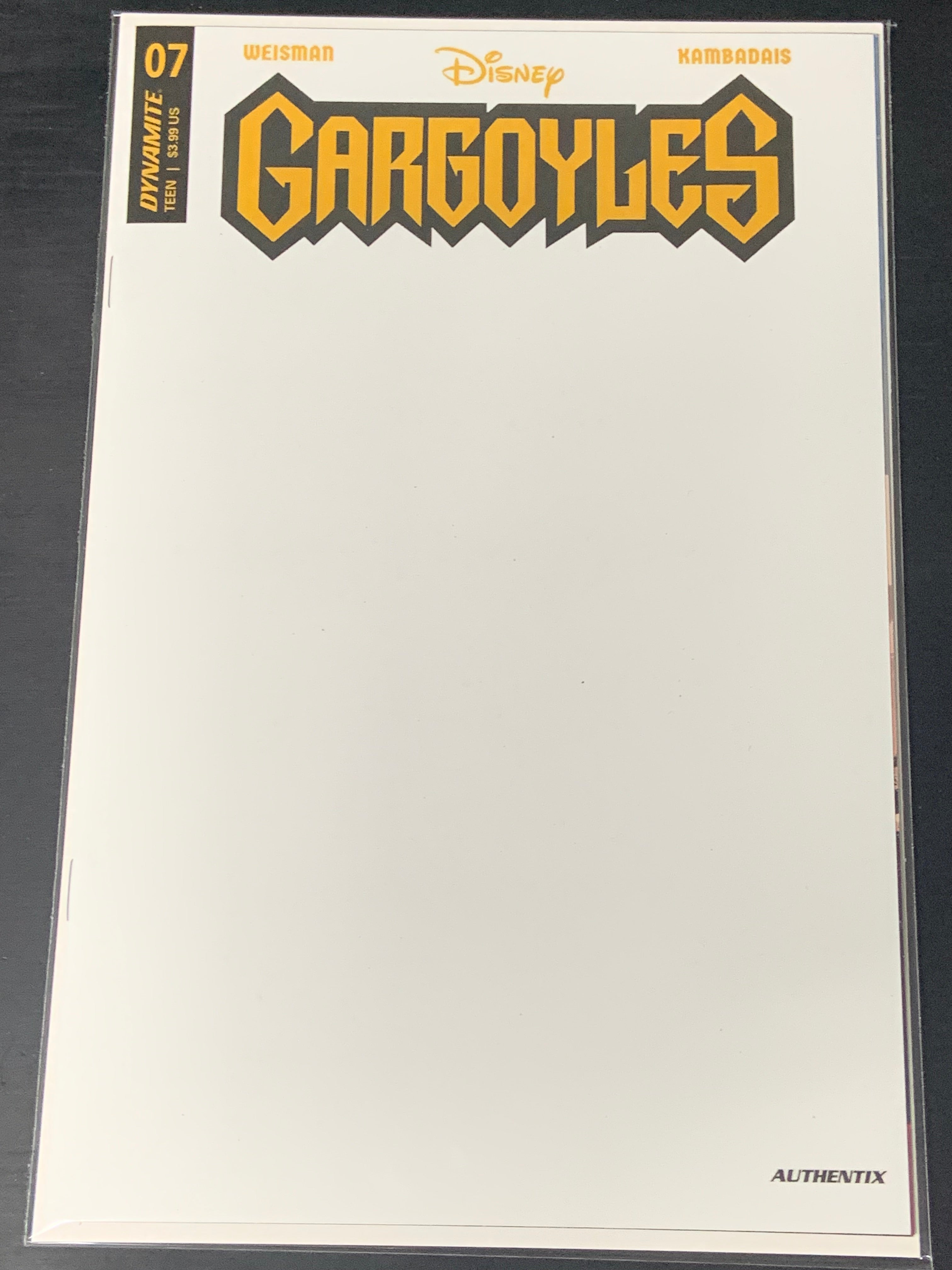 Gargoyles 7 Dynamite 2023 Blank Sketch Variant