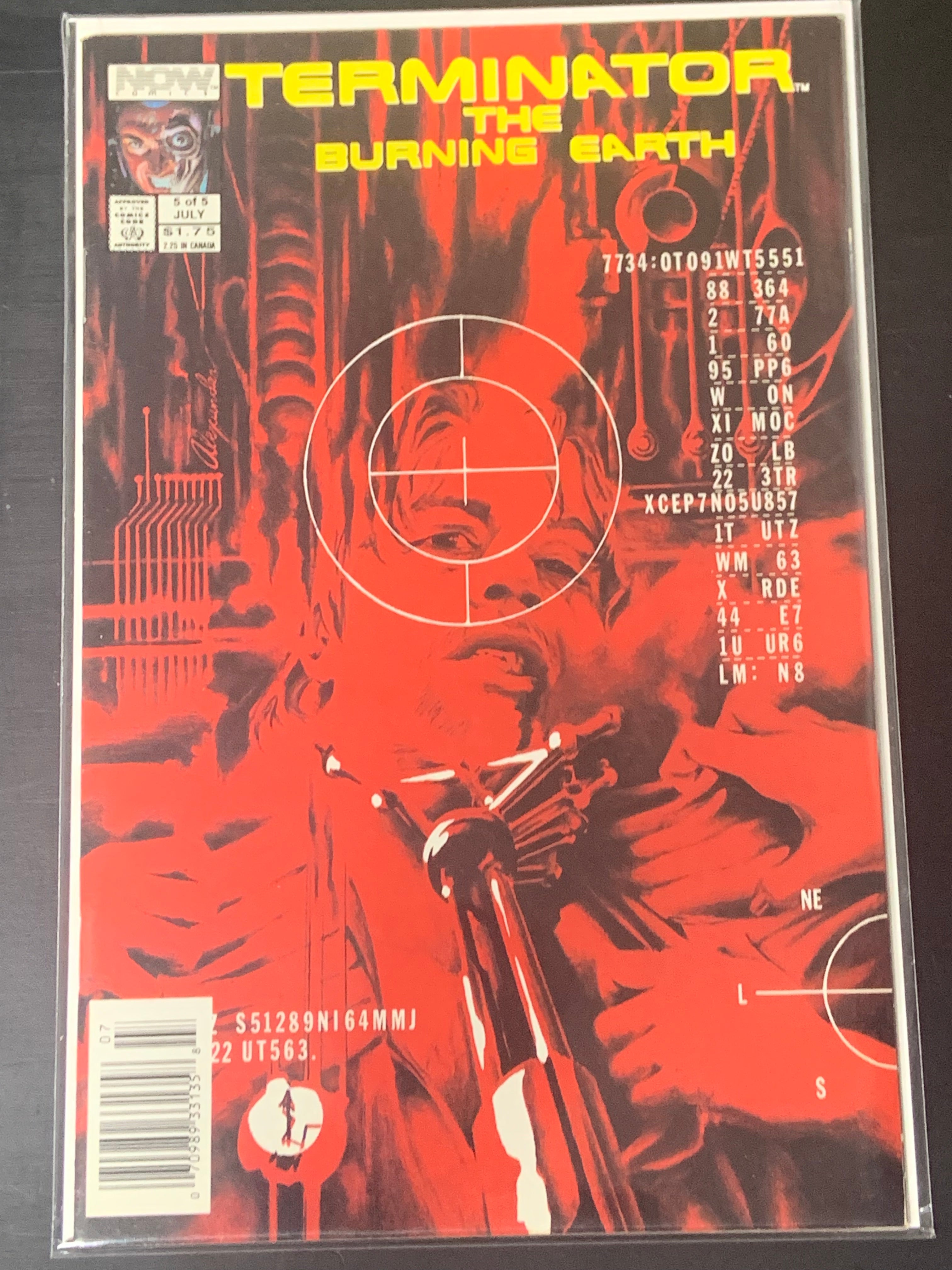 Terminator The Burning Earth 5 Now Comics 1995 1st Alex Ross Series, Newsstand