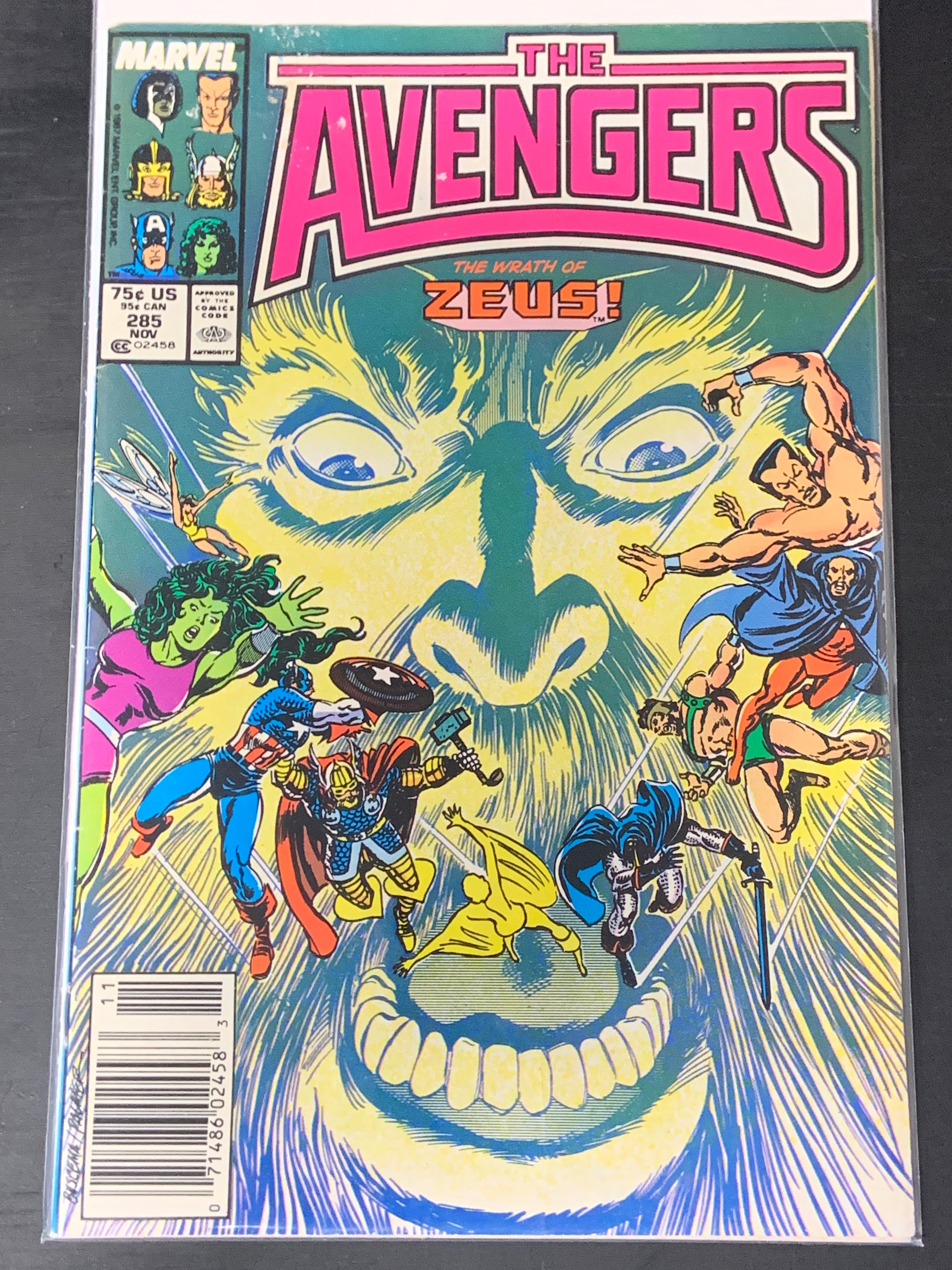 Avengers 285 Marvel 1987 The Wrath of Zeus, Newsstand