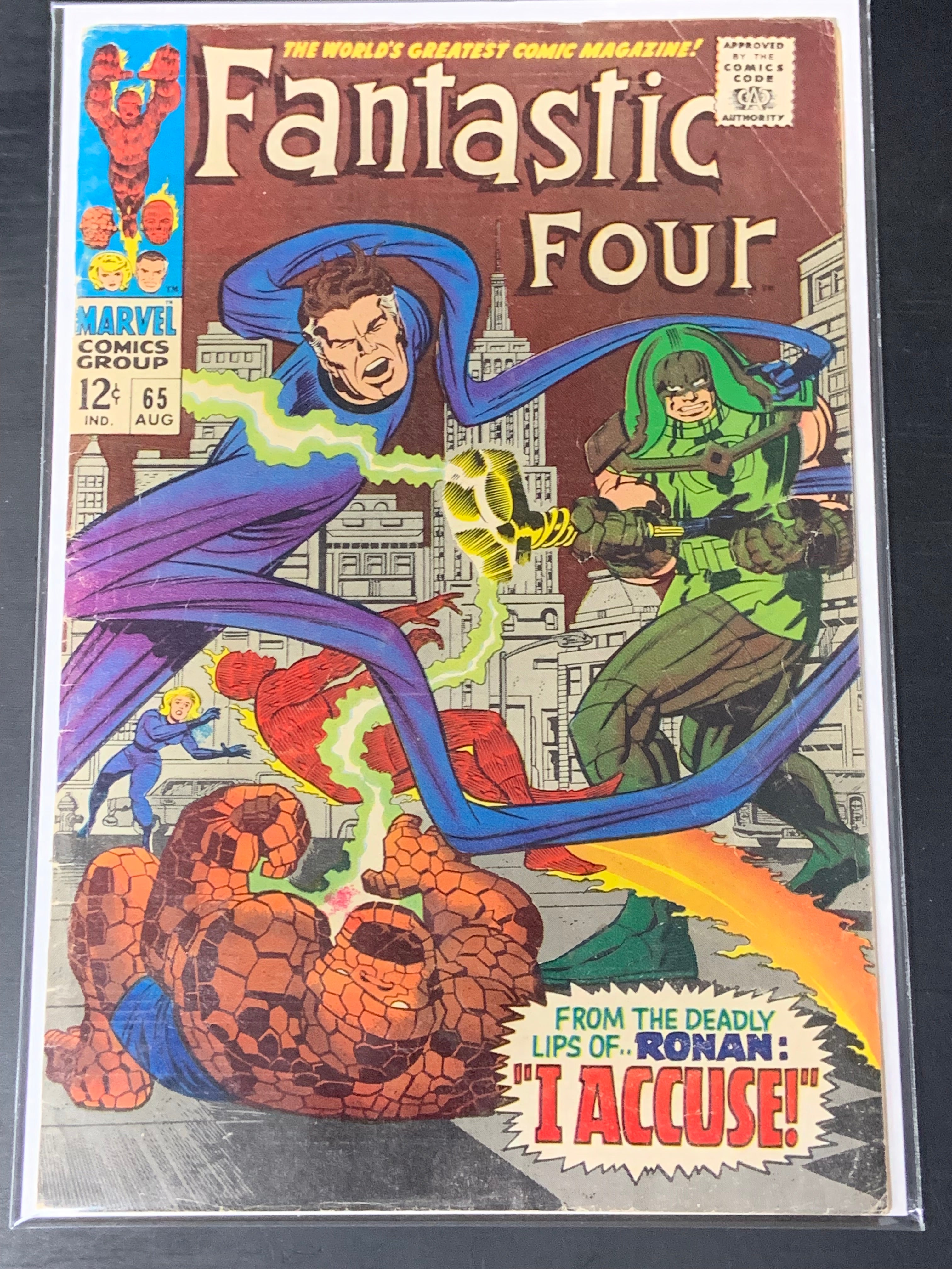 Fantastic Four 65 Marvel 1967 1st App of Ronan The Accuser & Kree Supreme Intelligence