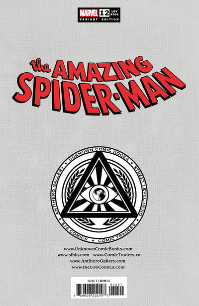 AMAZING SPIDER-MAN 12 R1C0 EXCLUSIVE VIRGIN