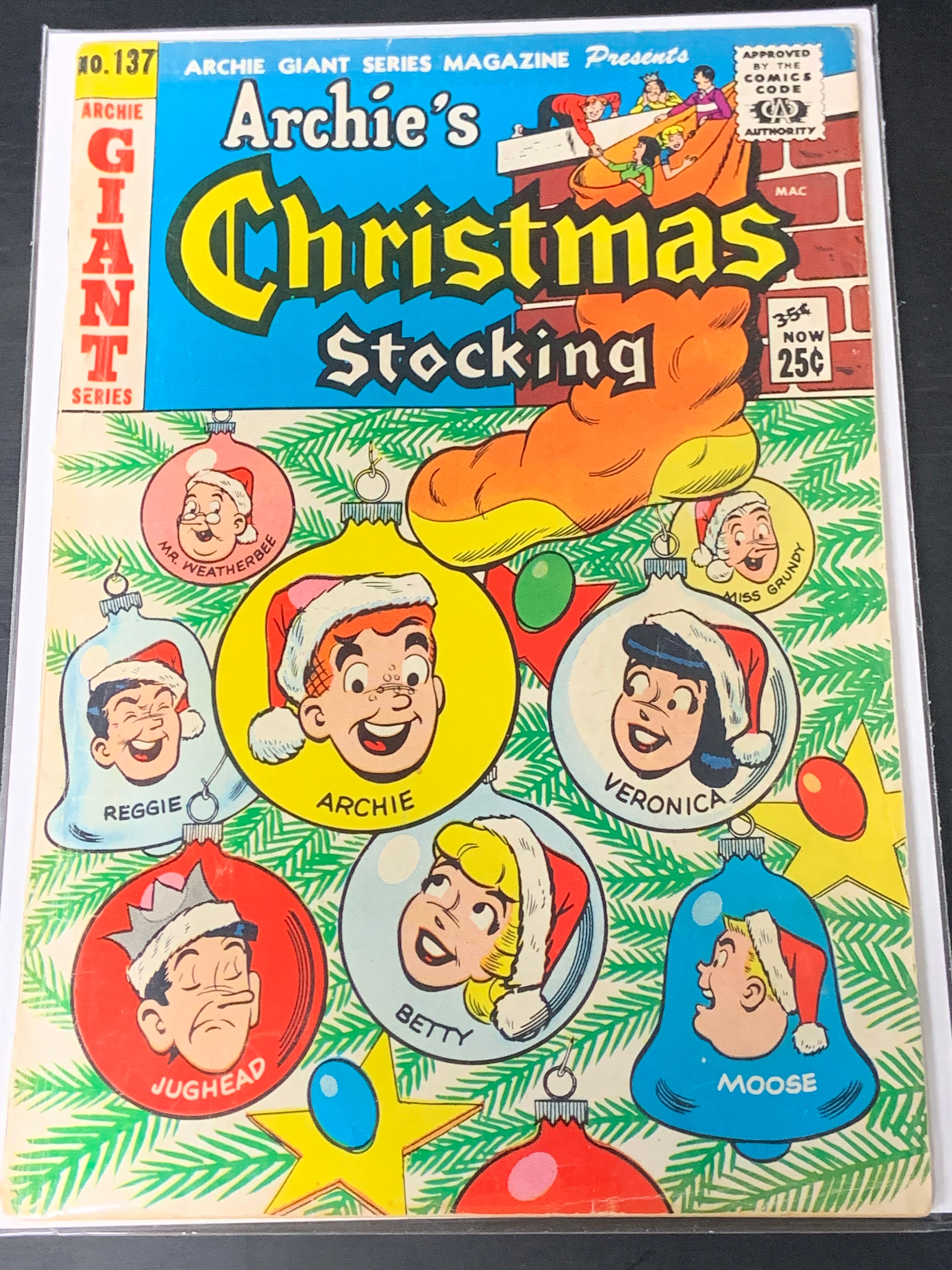 Archie Giant Series 137 Archie's Christmas Stocking 1966 Scarce Silver Age