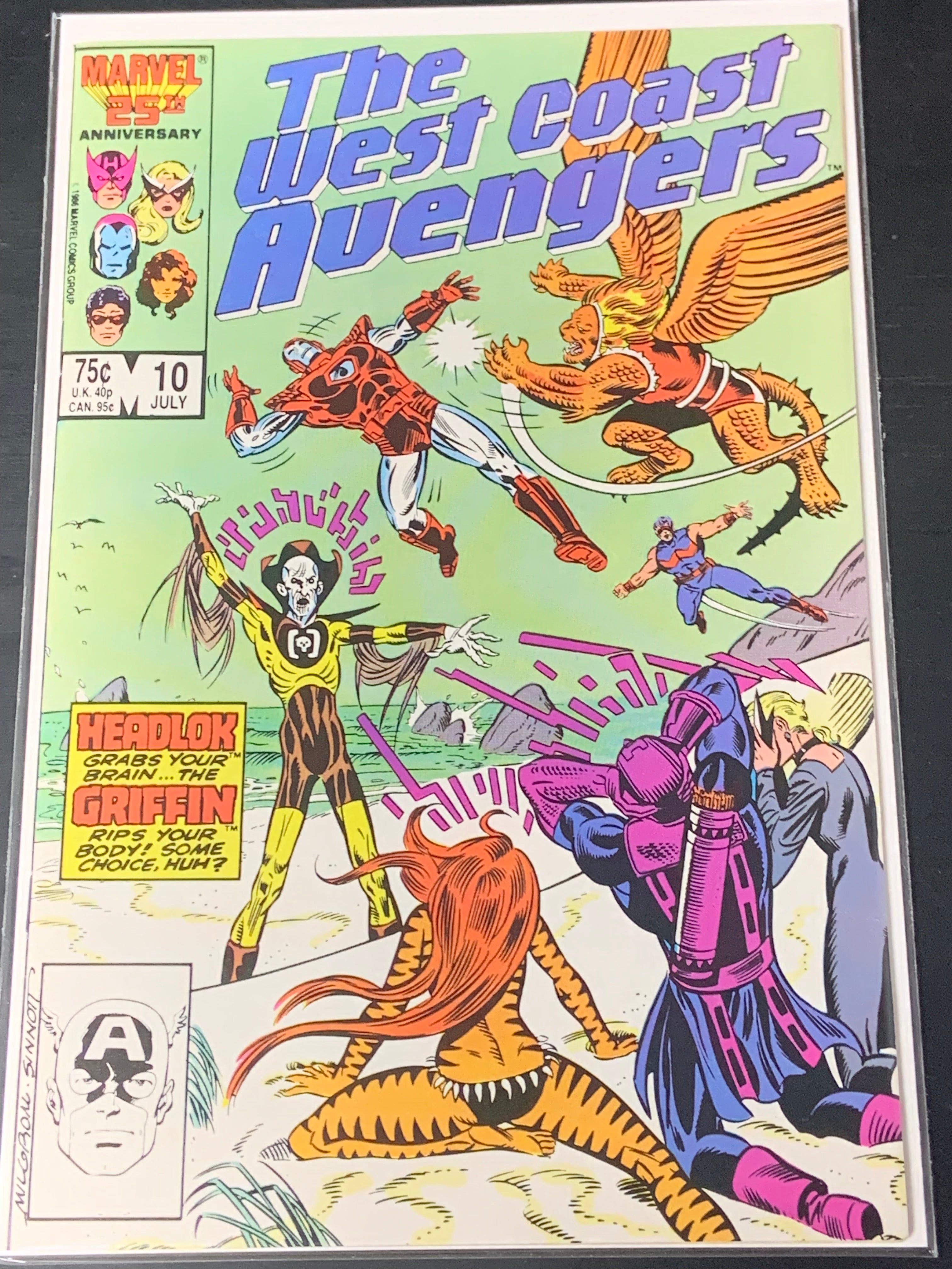 West Coast Avengers 10 Marvel 19986 1st App of Headlok