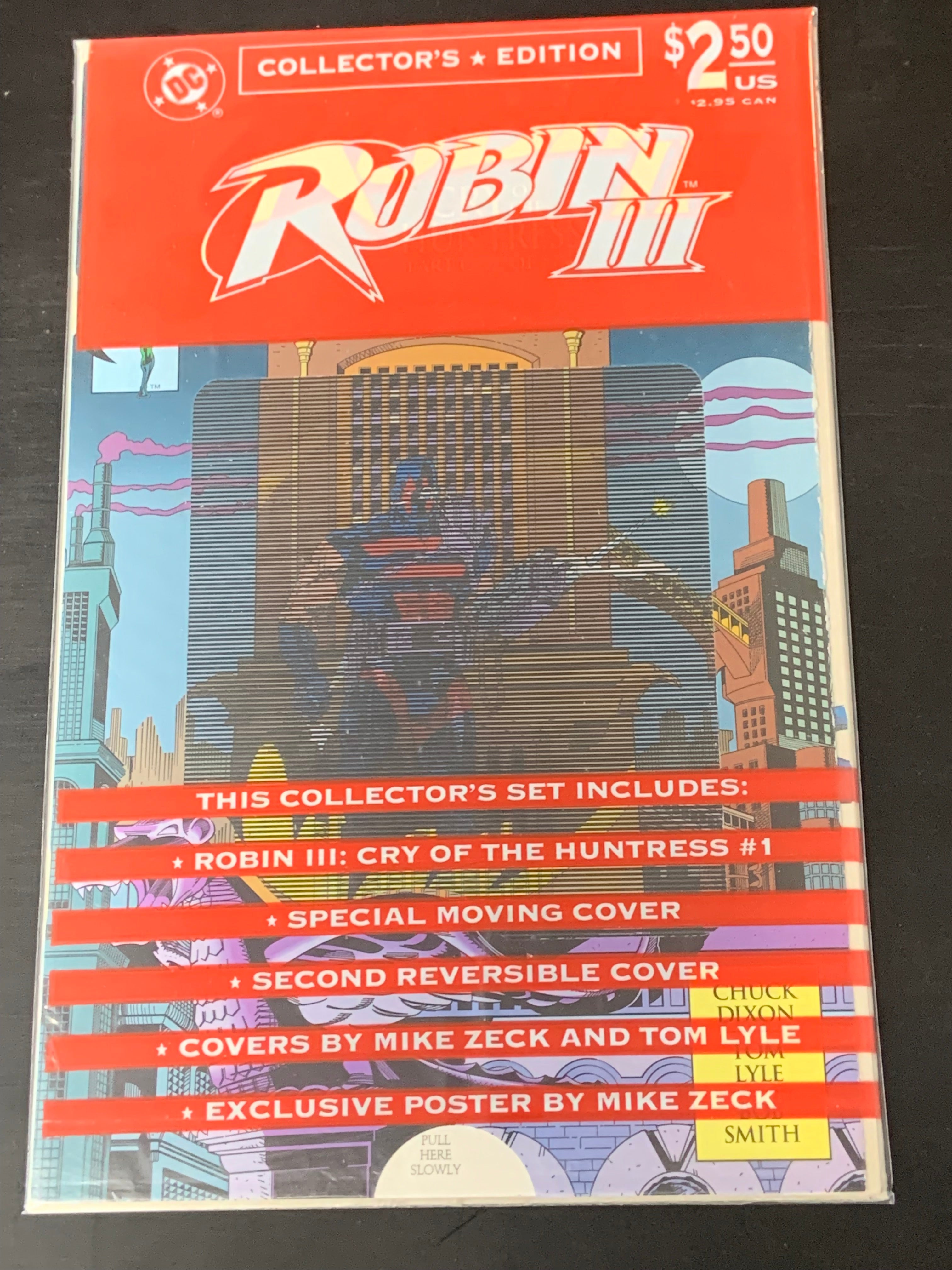 Robin III 1 Cry of the Huntress DC 1991 Sealed Polybag, Mike Zeck Poster