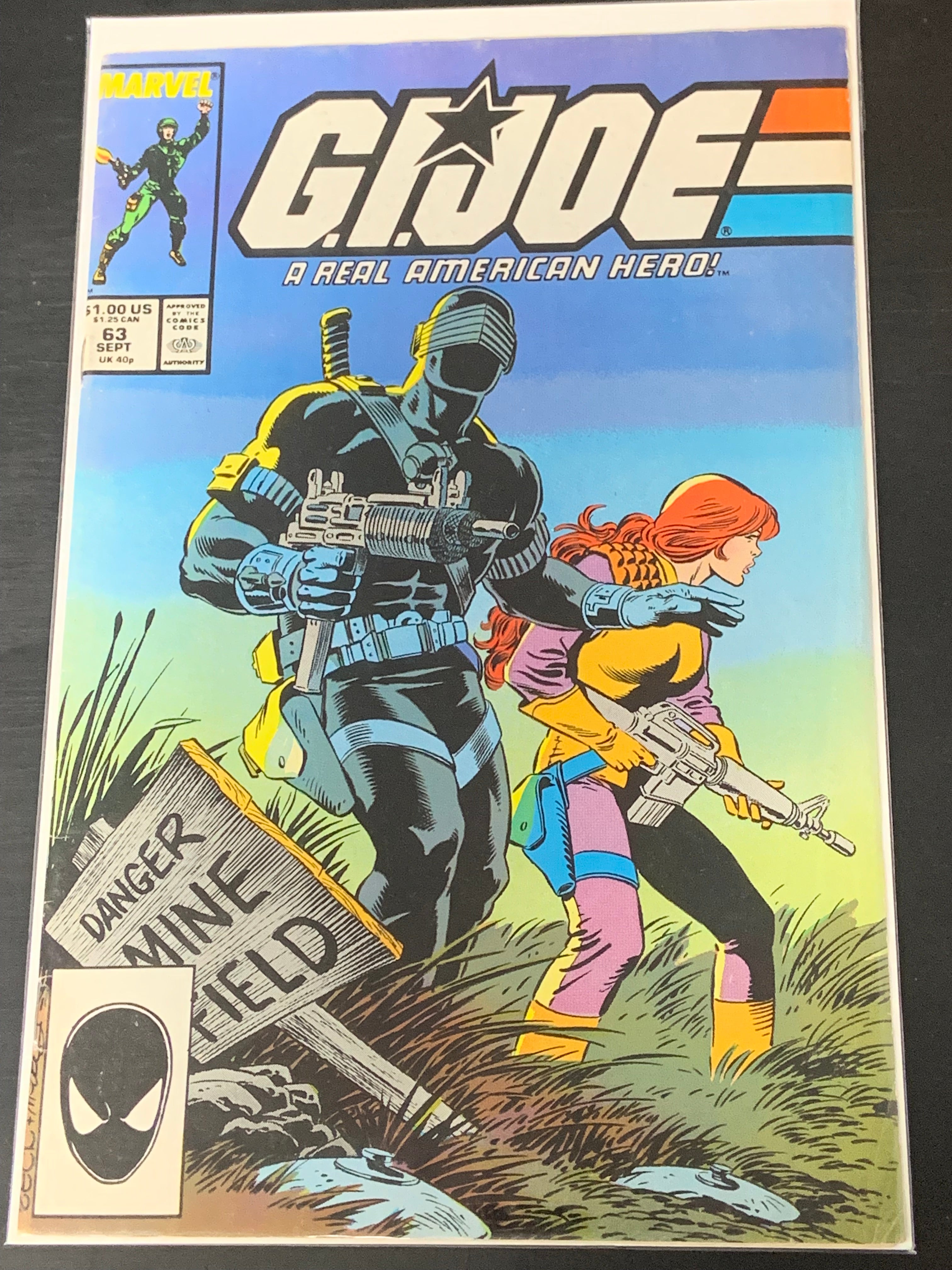 Joe 63 Marvel 1987 Mike Zeck Snake Eyes Cover