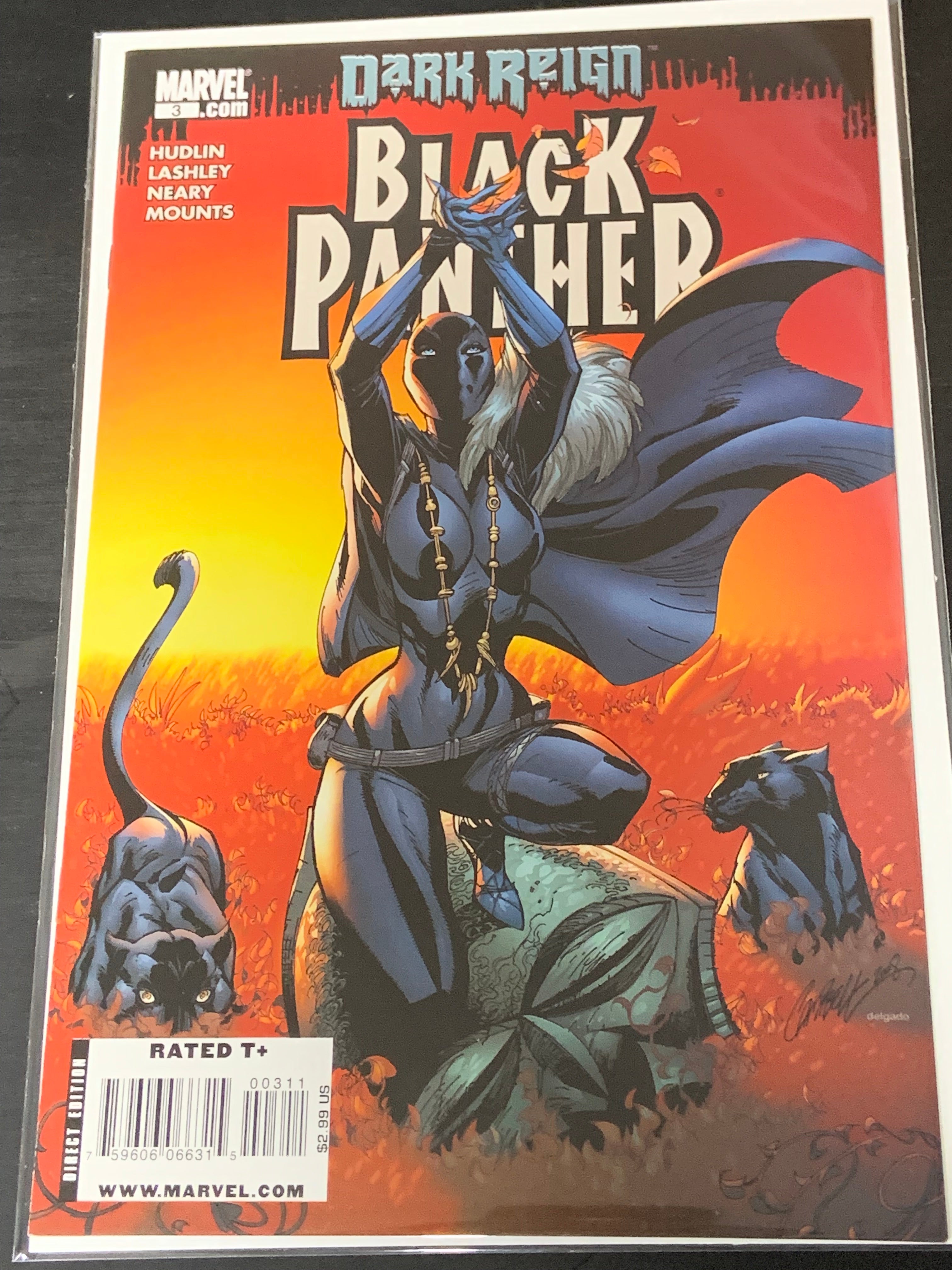 Black Panther 3 Marvel 2009 J.Scott Campbell Shuri Cover, 1st App of Zawavri