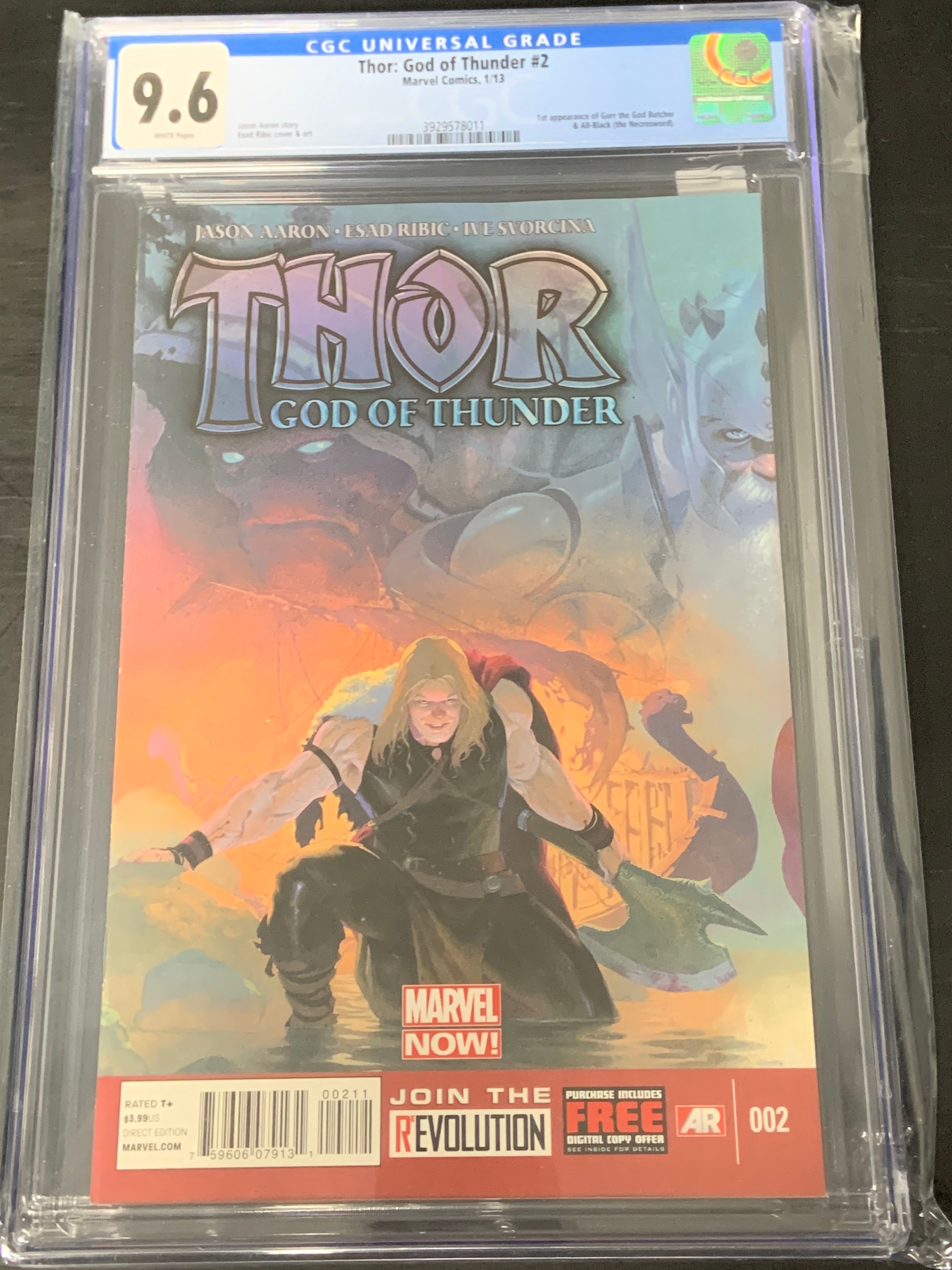 Thor God of Thunder 2 Marvel 2013 CGC 9.6 1st App of Gorr & The Necrosword