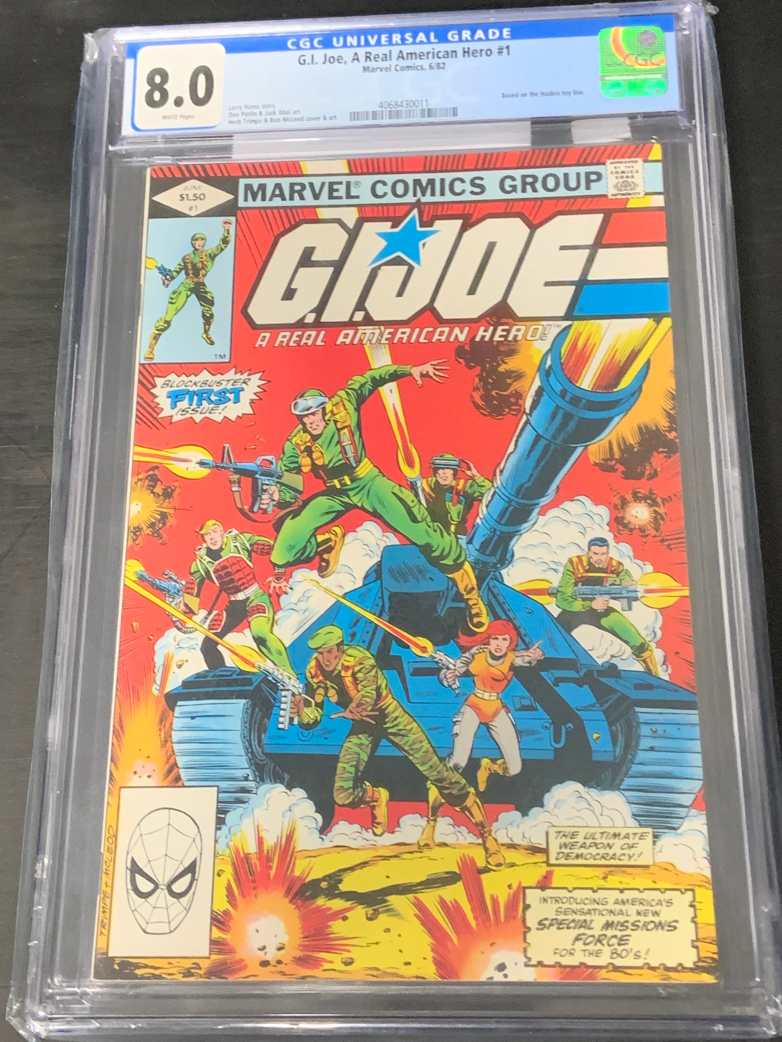 G.I. Joe A Real American Hero 1 Marvel 1982 CGC 8.0 1st Snake Eyes