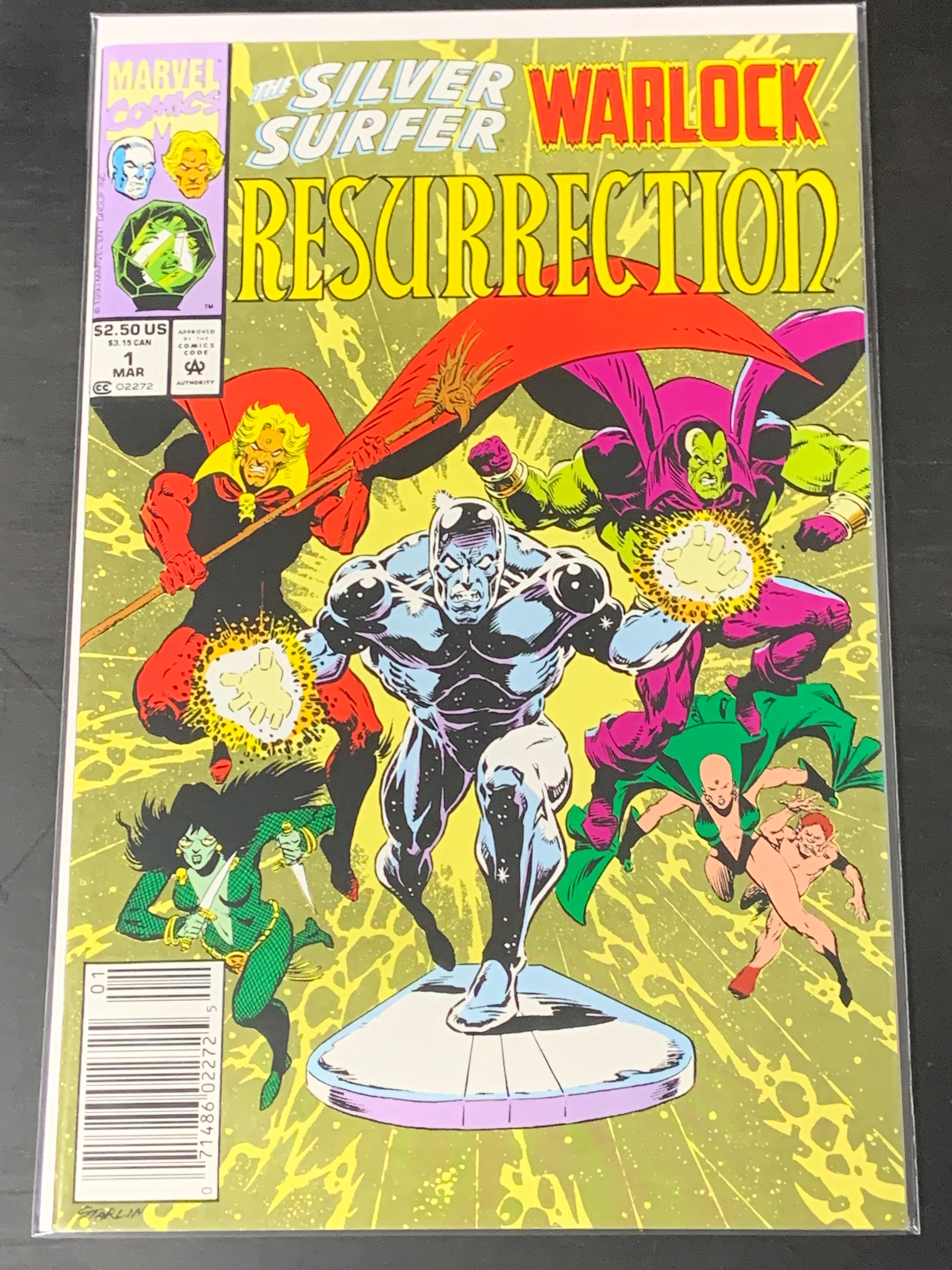 Silver Surfer Warlock Resurrection 1 Marvel 1993 Scarce Newsstand