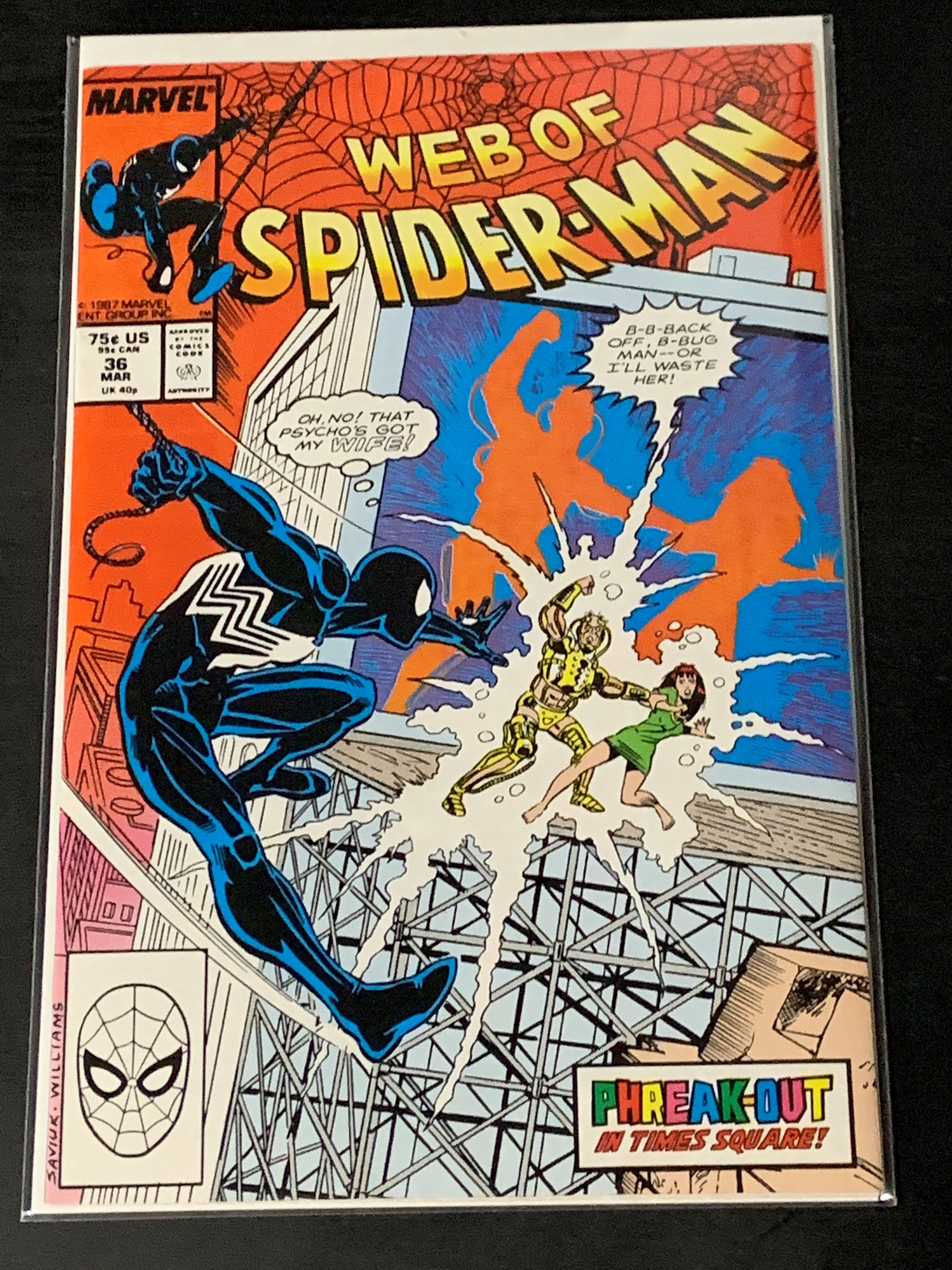Web of Spider-Man 36 1988 1st app of Tombstone!