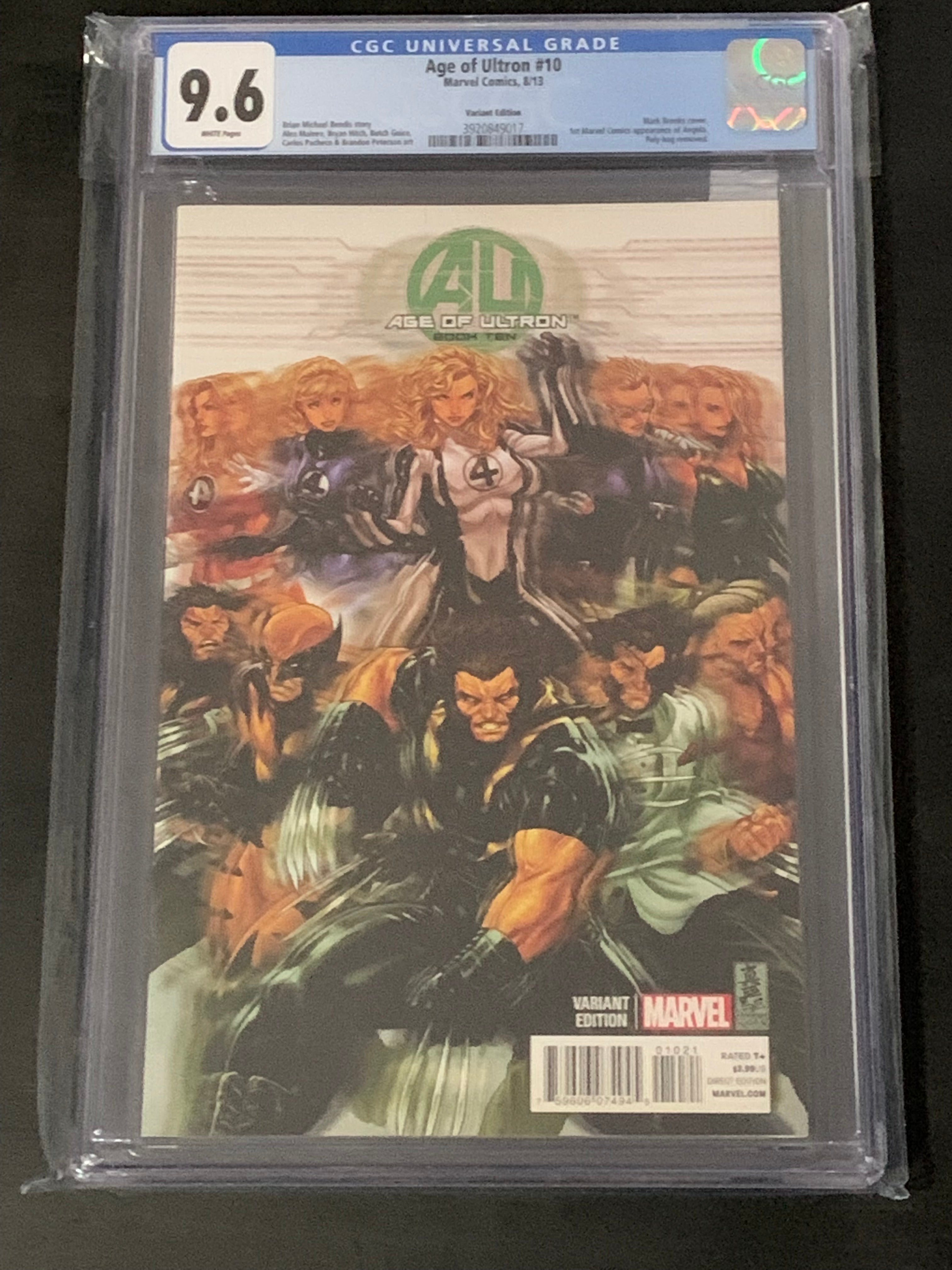 Age of Ultron 10 CGC 9.6 Brooks 1:50 Variant, 1st App of Angela!