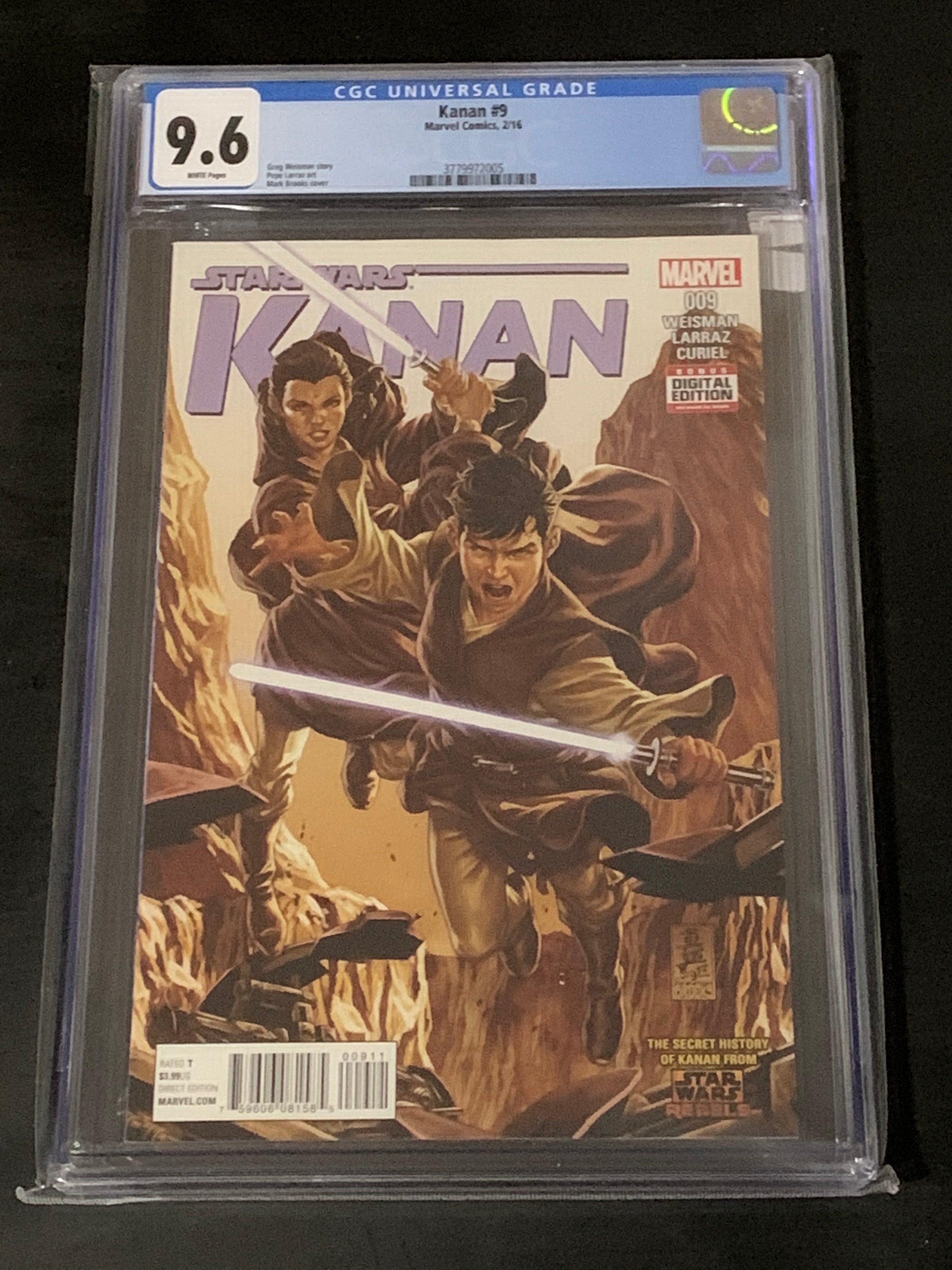 Star Wars Kanan 9 CGC 9.6 Beautiful Mark Brooks Cover!