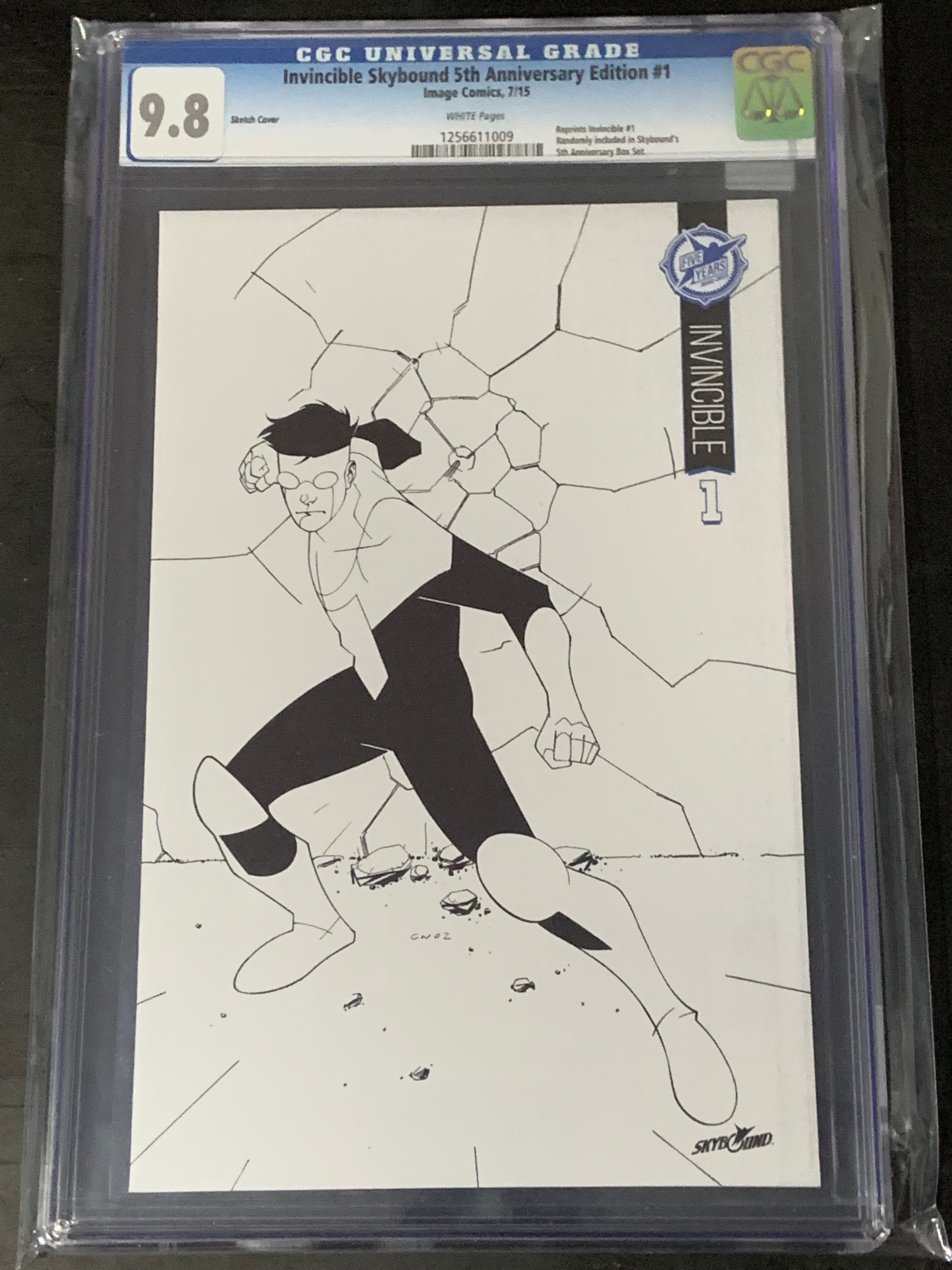 Invincible Skybound 5th Anniversary Edition 1 CGC 9.8 Sketch Variant