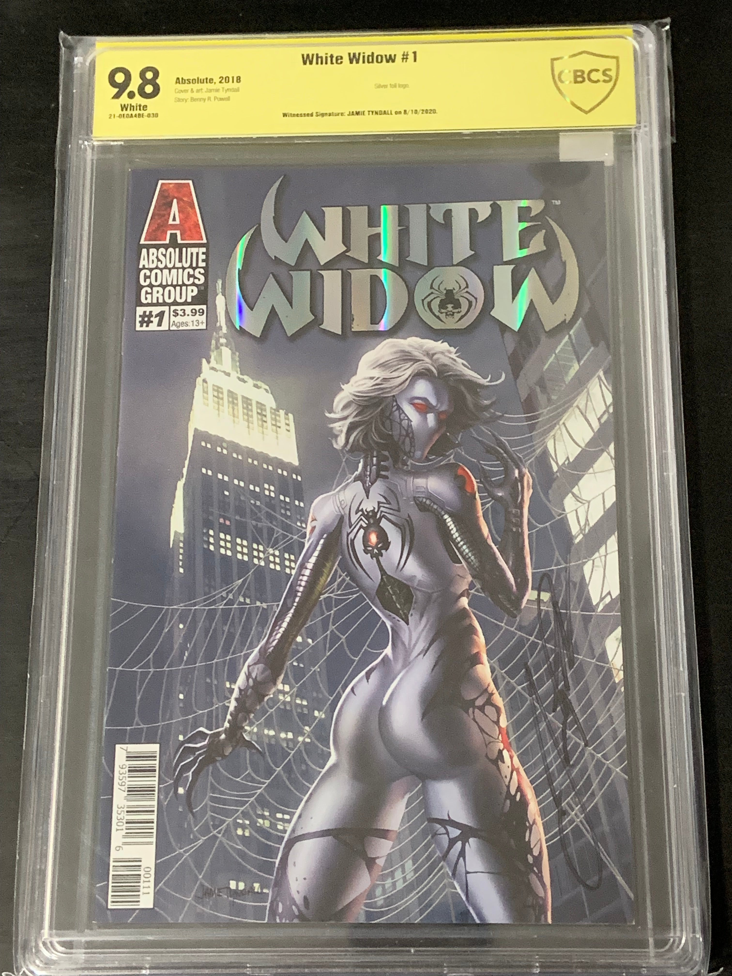 White Widow 1 CBCS 9.8 Signed by Jamie Tyndall