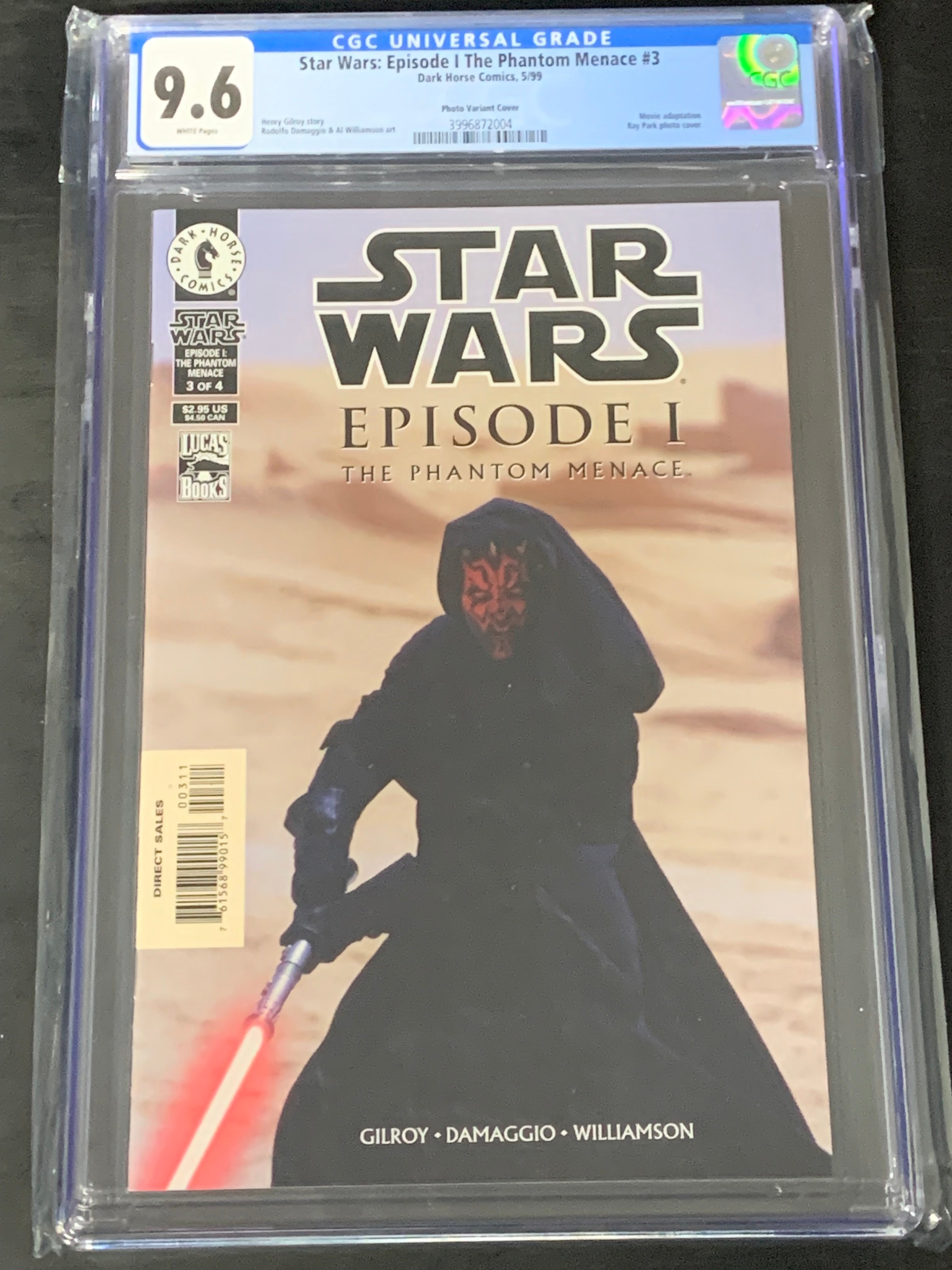 Star Wars Episode 1 The Phantom Menace 3 CGC 9.6 1st Darth Maul In Comics