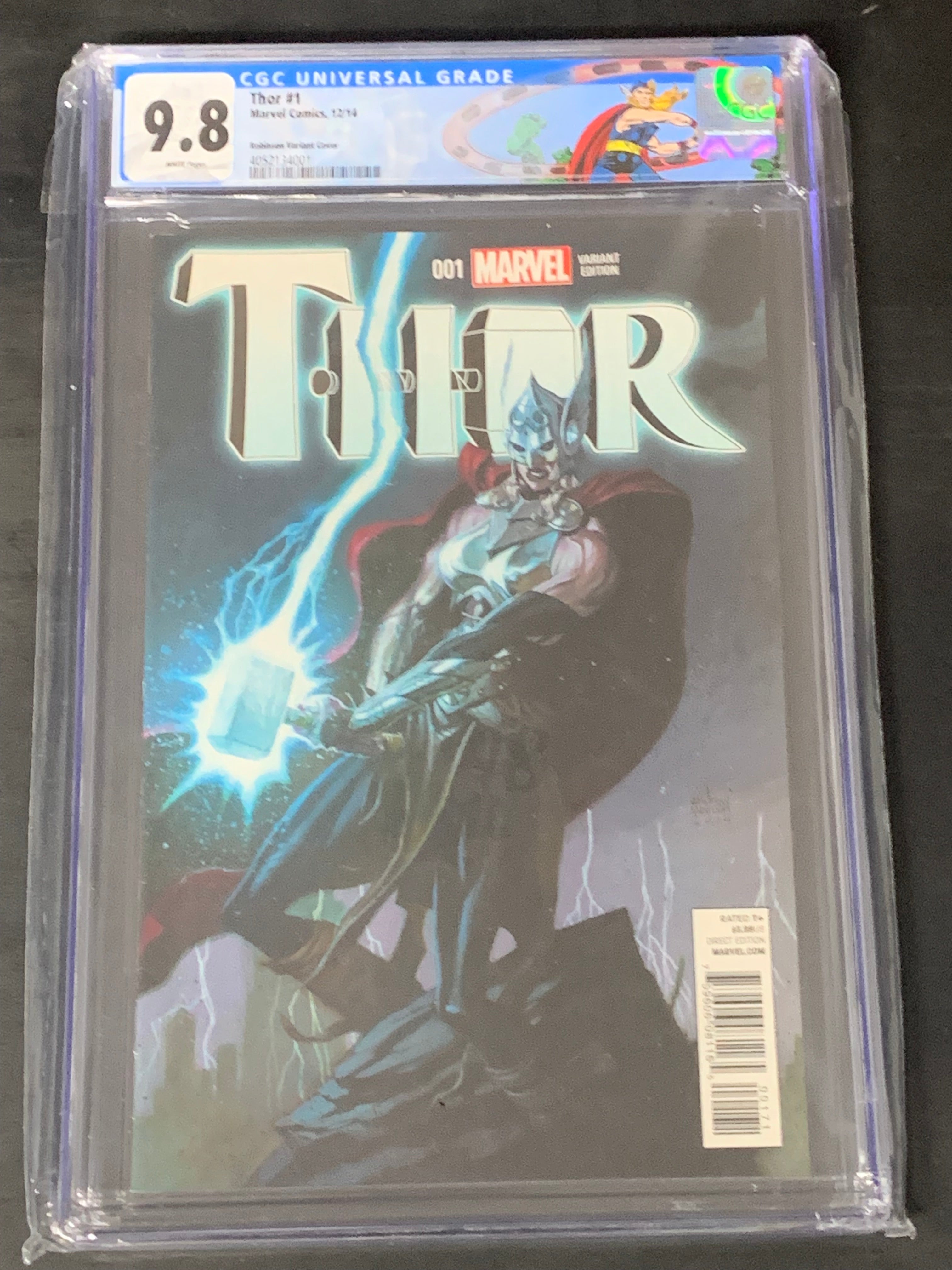 Thor 1 Marvel 2014 CGC 9.8 1:50 Robinson Variant 1st Jane Foster as Thor