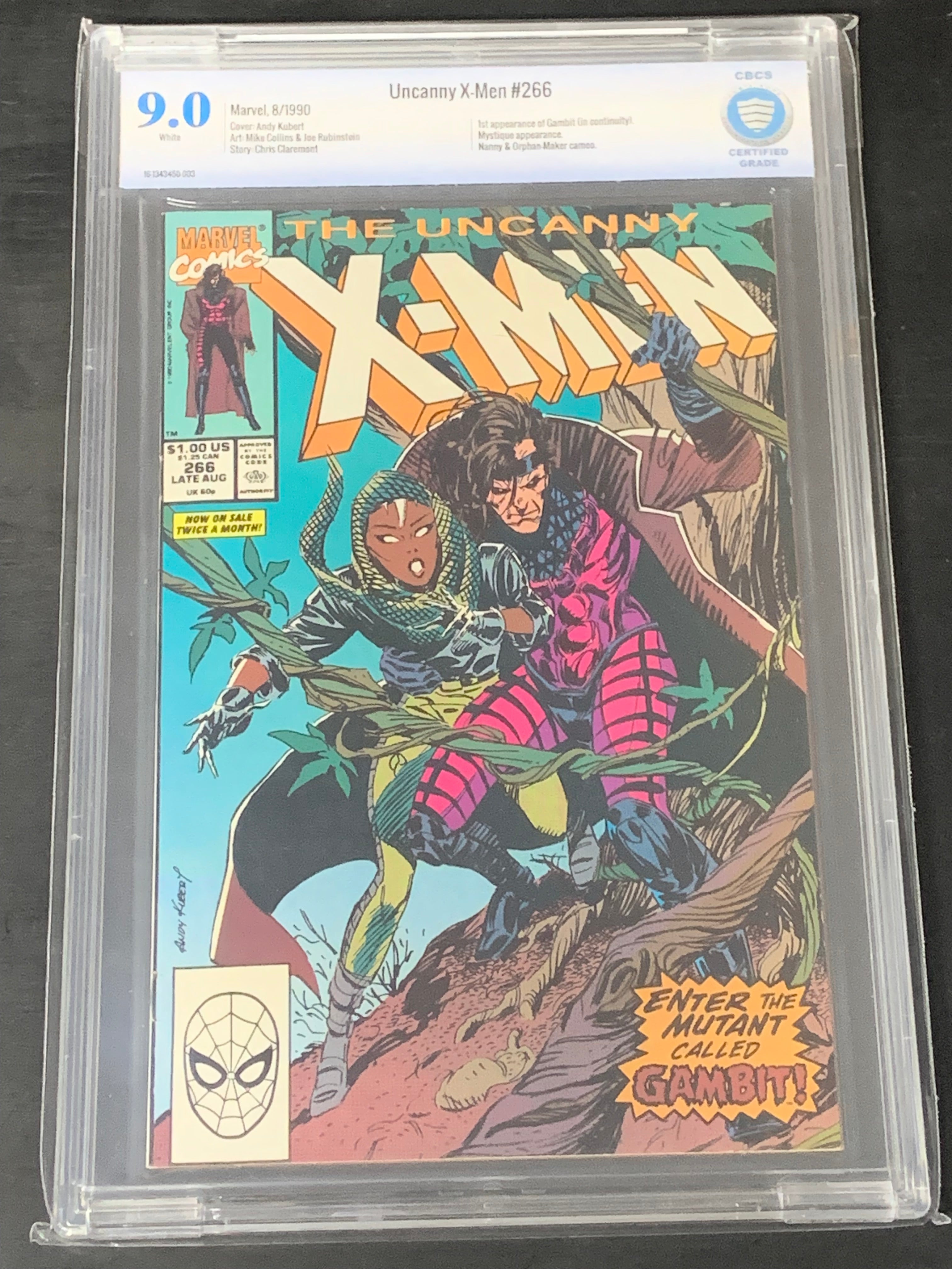 Uncanny X-Men 266 Marvel 1990 CBCS 9.0 1st App of Gambit