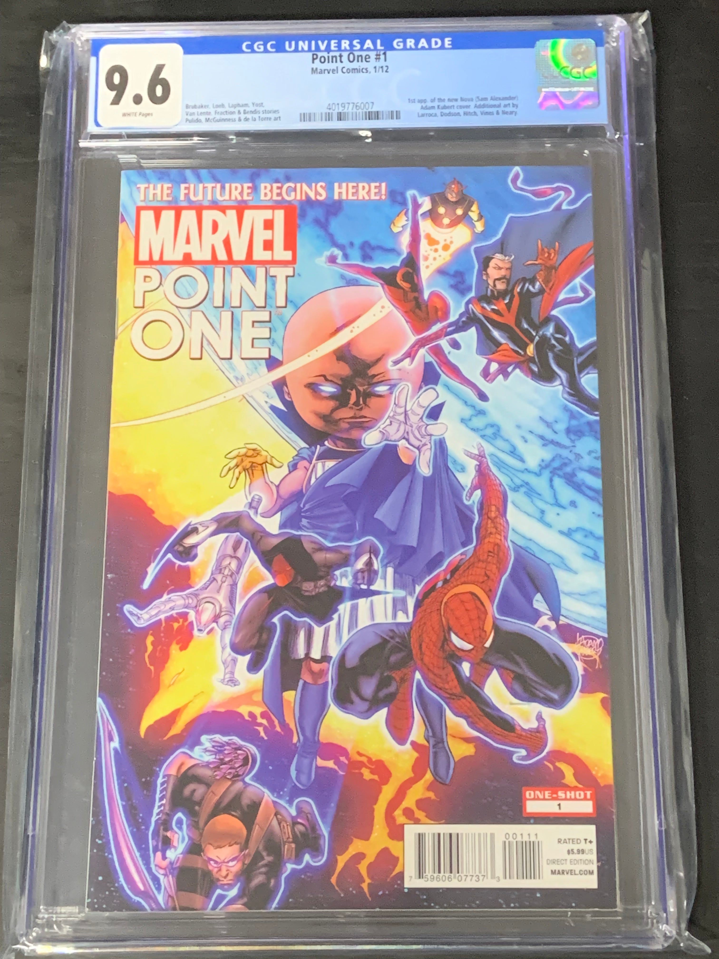 Point One 1 Marvel 2012 CGC 9.6 1st App of The New Nova, Sam Alexander