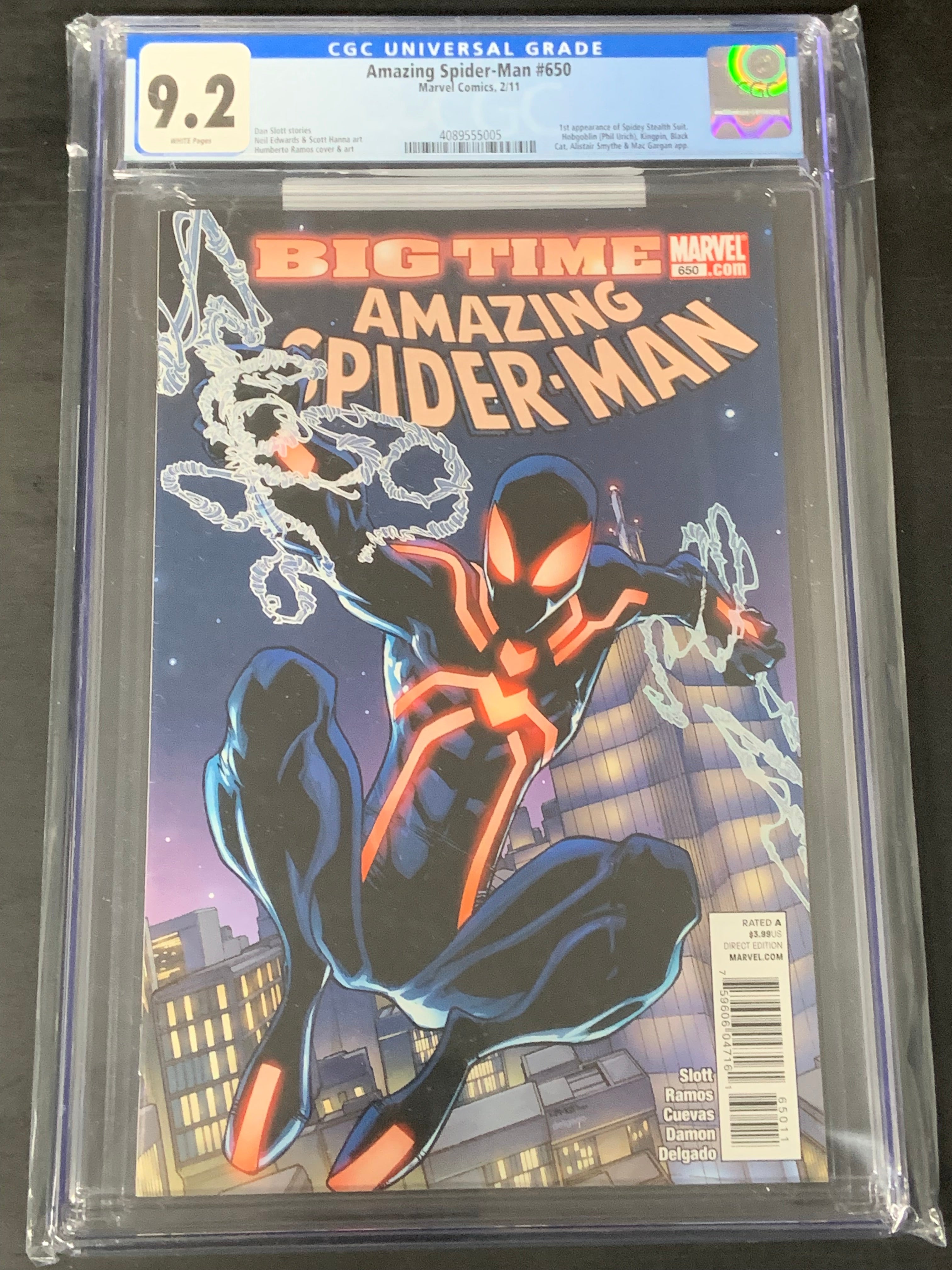 Amazing Spider-Man 650 2011 CGC 9.2 1st App of The Ultimate Spider Slayer & Big Time Suit