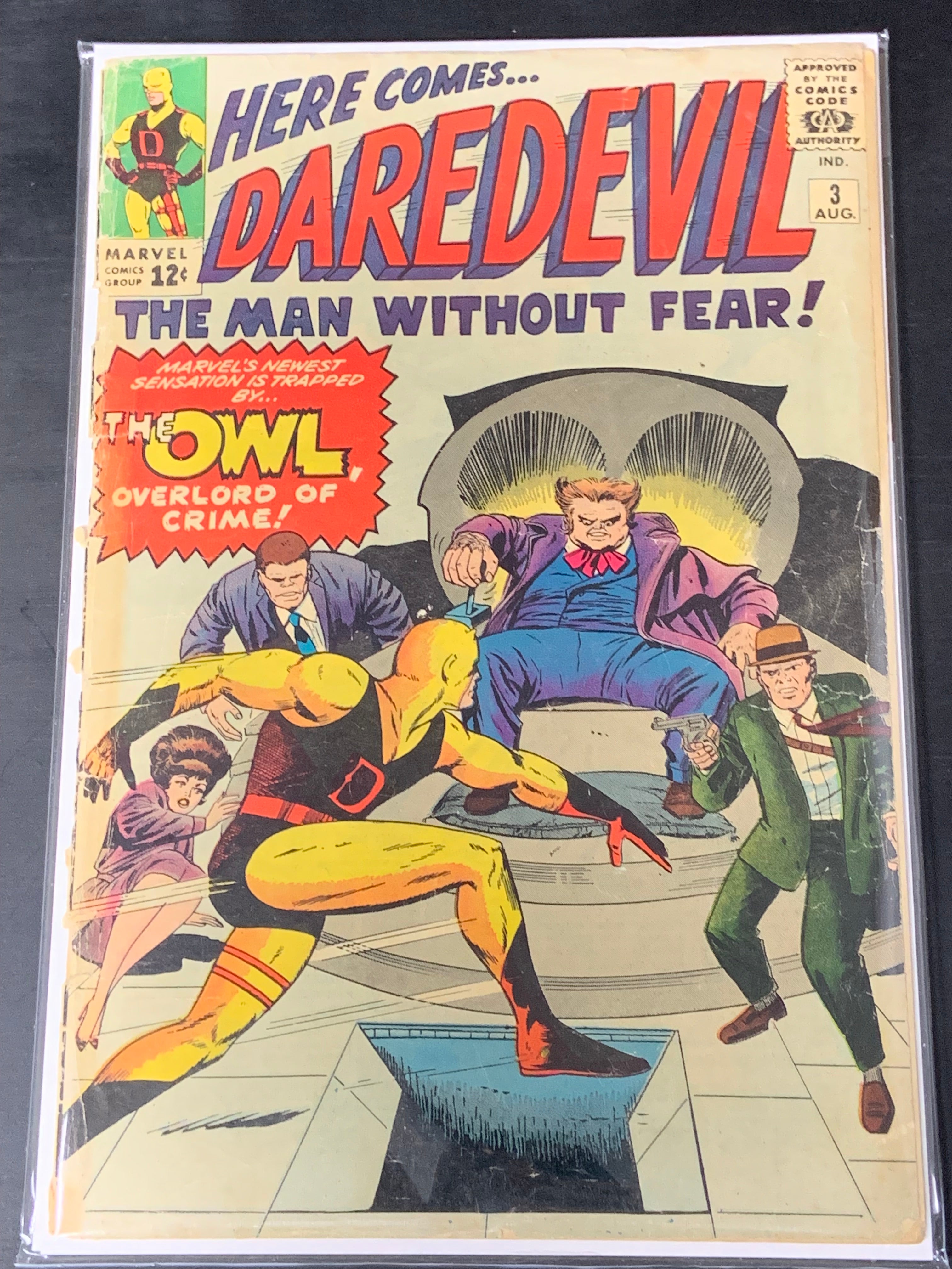 Daredevil 3 Marvel 1964 3rd App of Daredevil, 1st App & Origin of The Owl