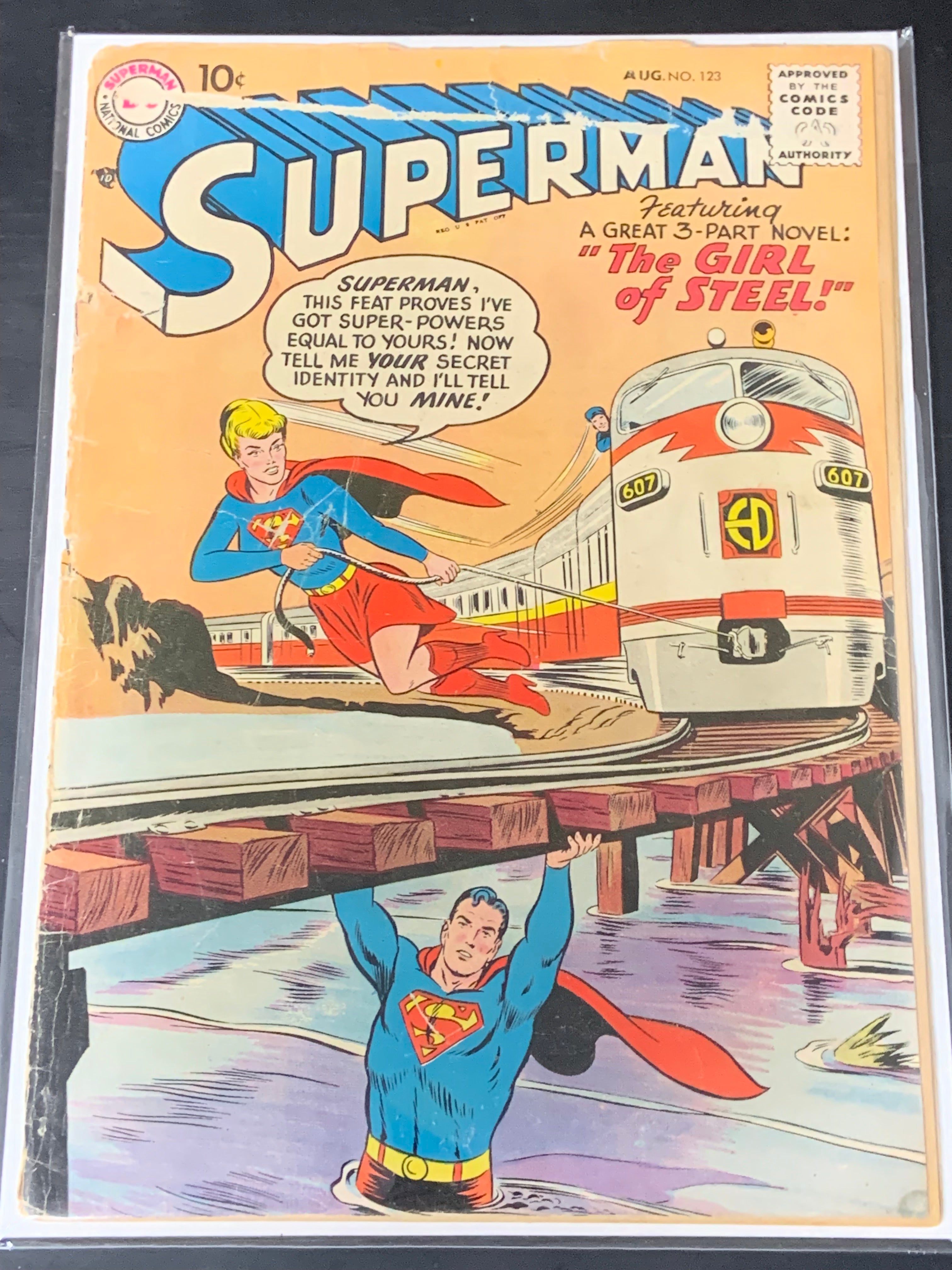 Superman 123 DC 1958 1st Prototype of Super-Girl