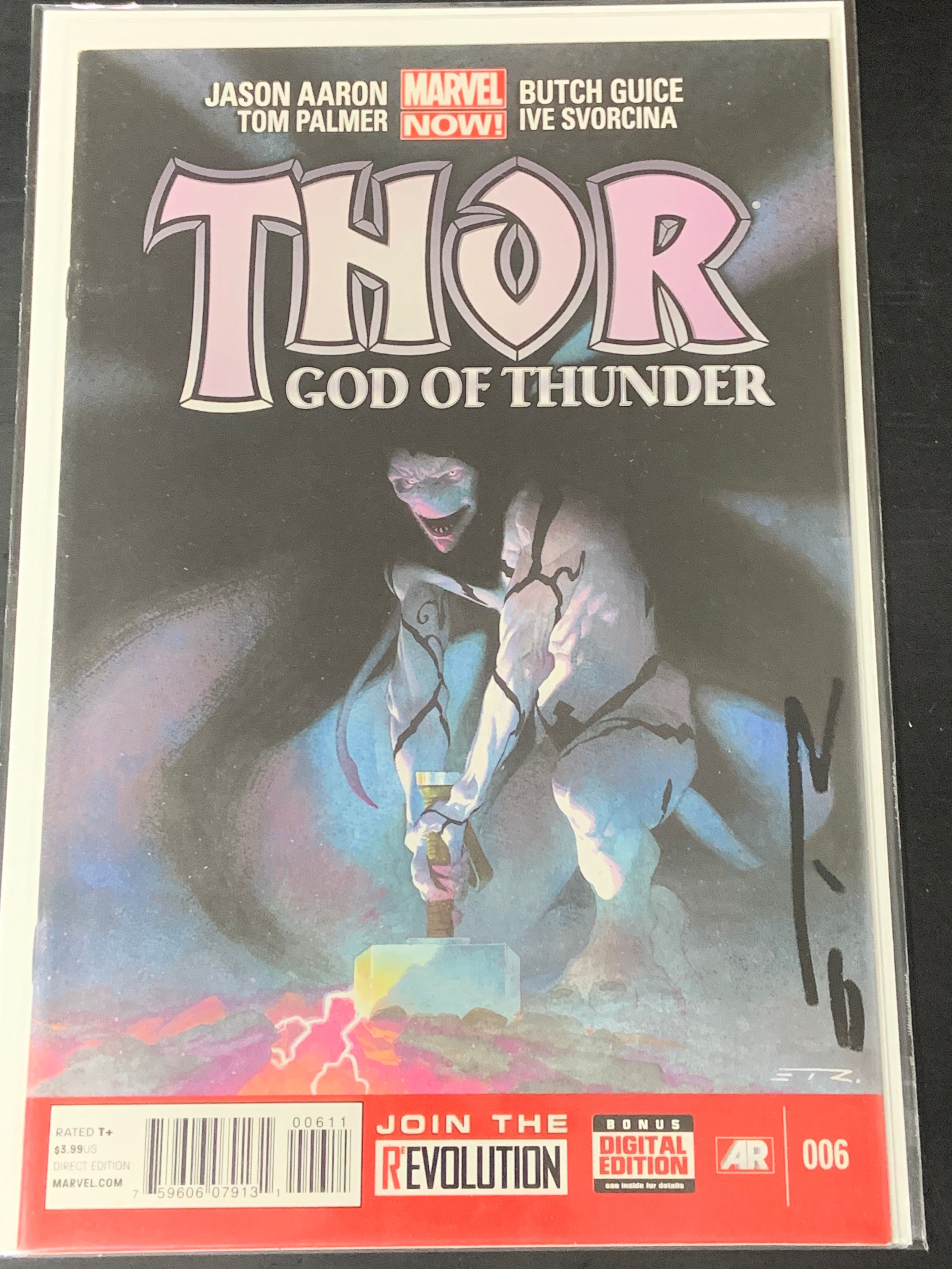 Thor God of Thunder 6 Marvel 2013 1st App of Knull in Cameo, Signed