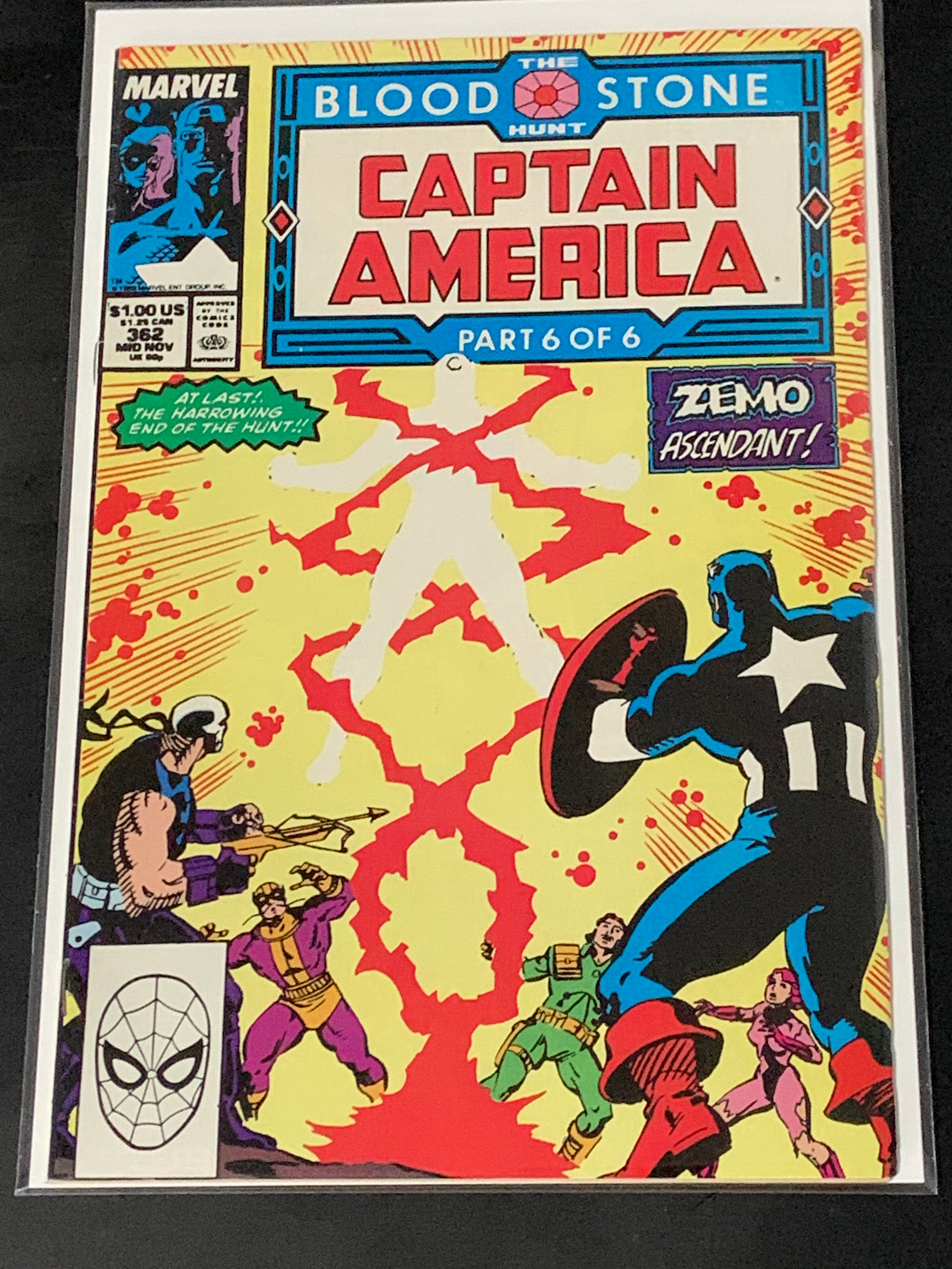 Captain America 362 1989 1st Full app of Crossbones