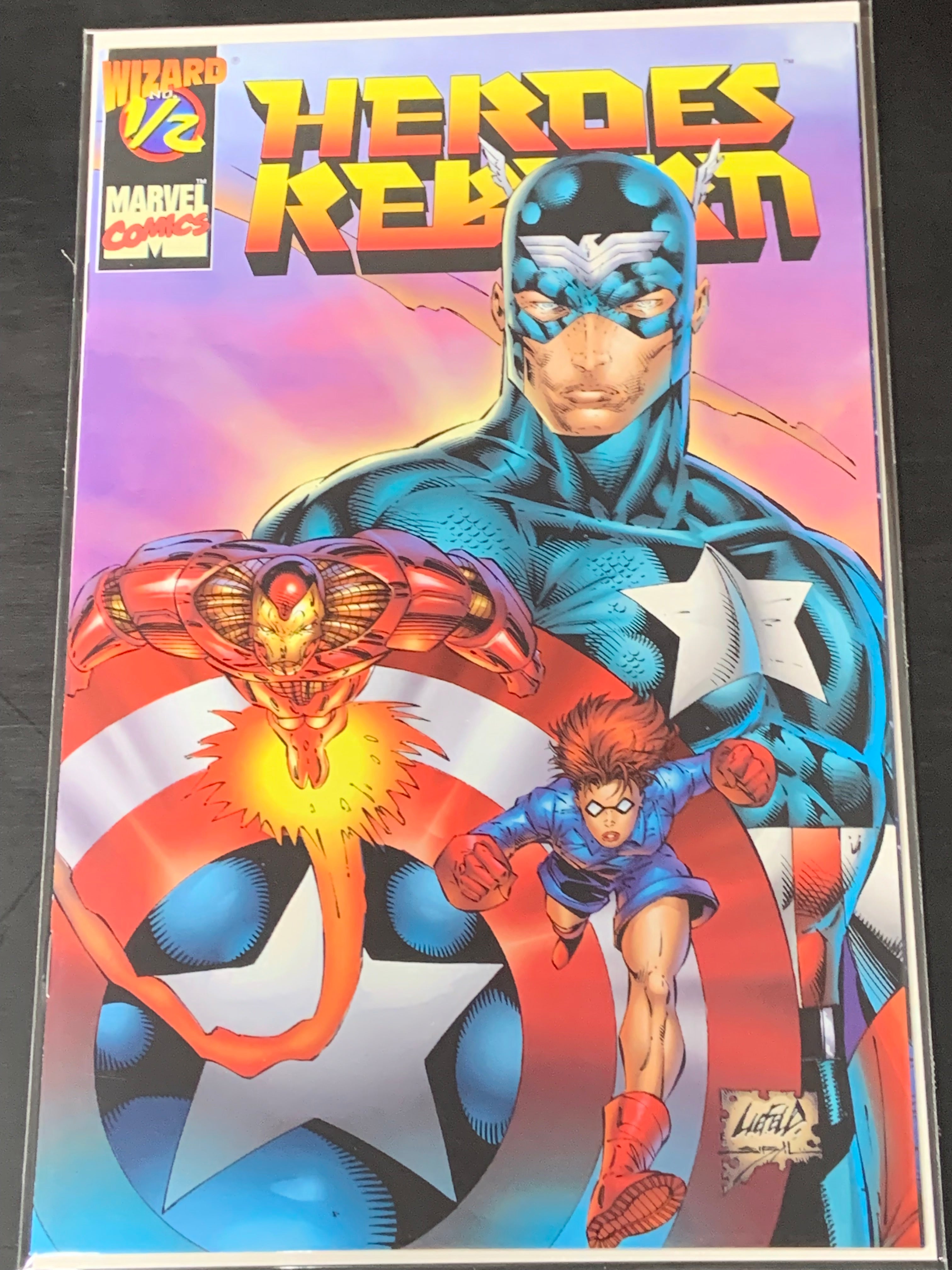 Heroes Reborn 1/2 Marvel Wizard 1996 With COA 1st App of Rikki Barnes