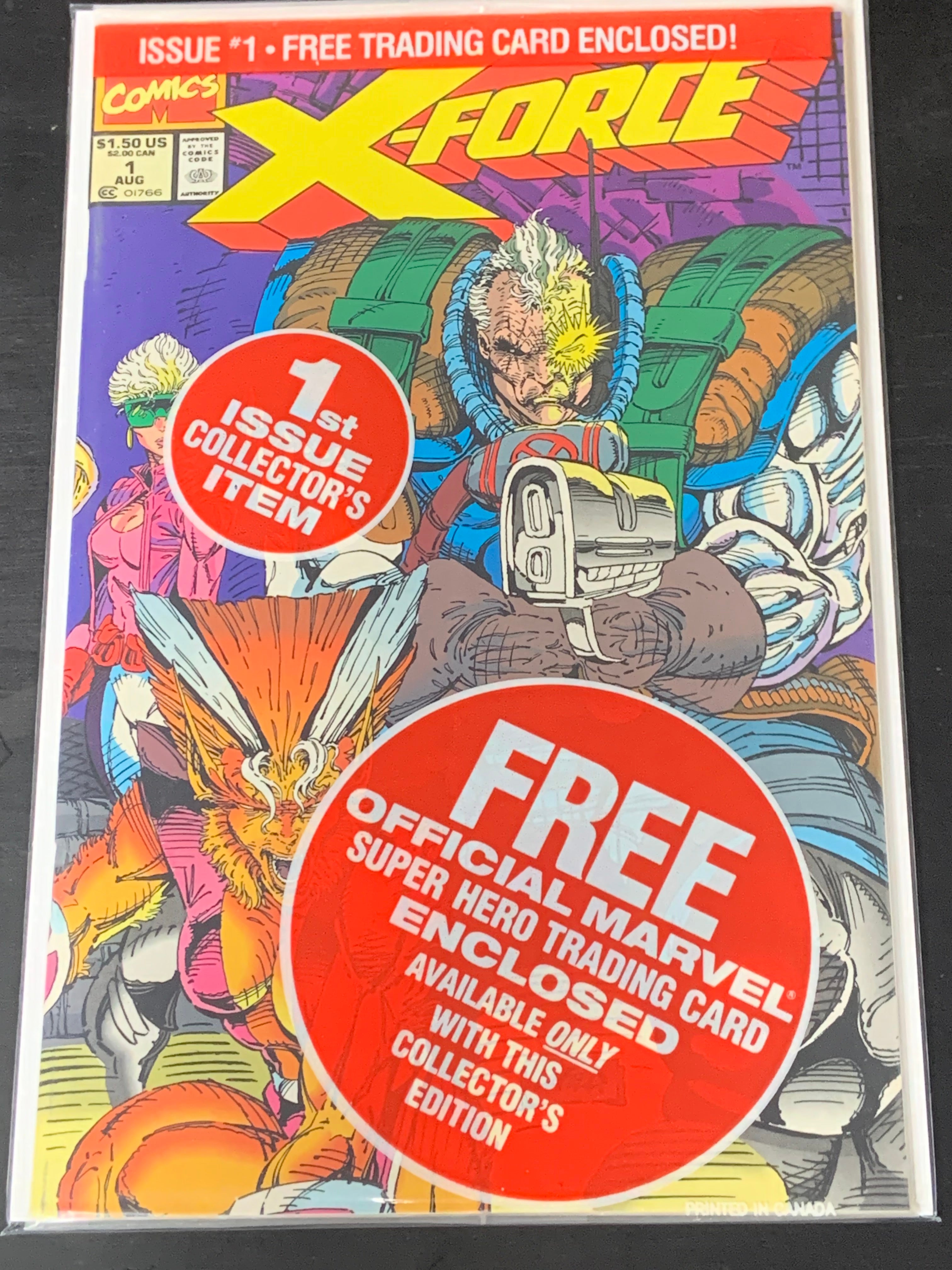 X-Force 1 Marvel 1991 Sealed Polybag with Deadpool Card