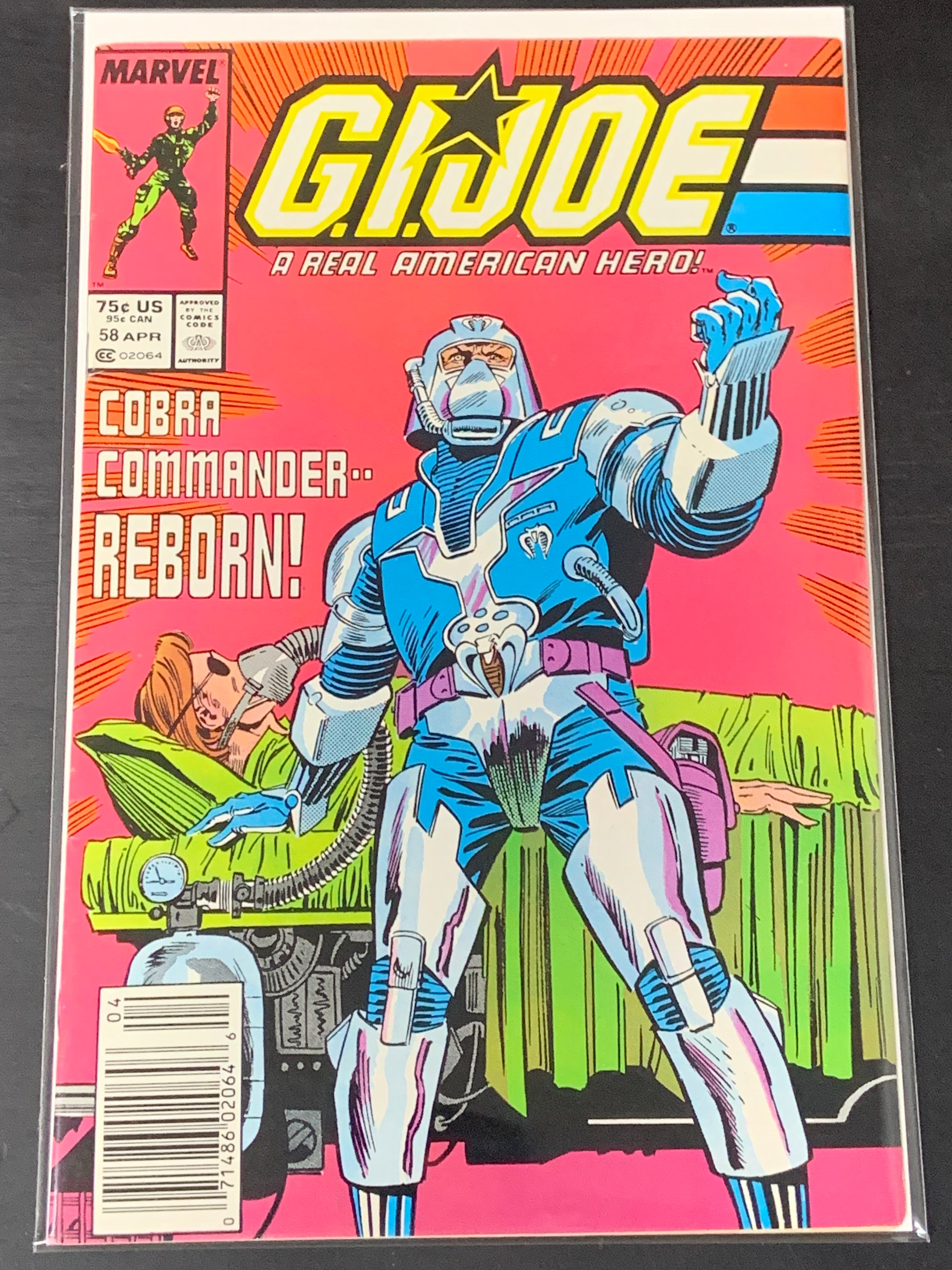 G.I. Joe 58 Marvel 1987 Newsstand 1st App of The Cobra Commander Armor