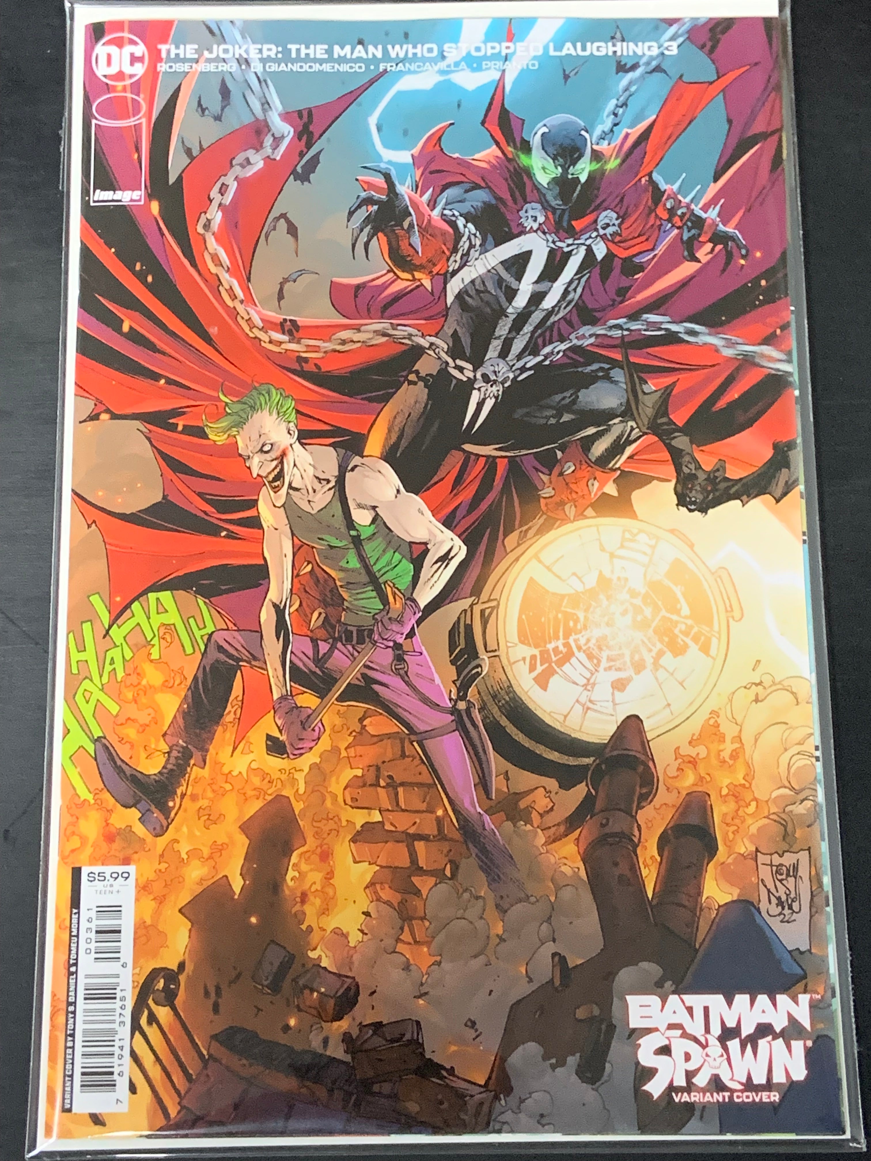 The Joker : The Man Who Stopped Laughing 3 DC 2022 Tony Daniel Batman Spawn Variant