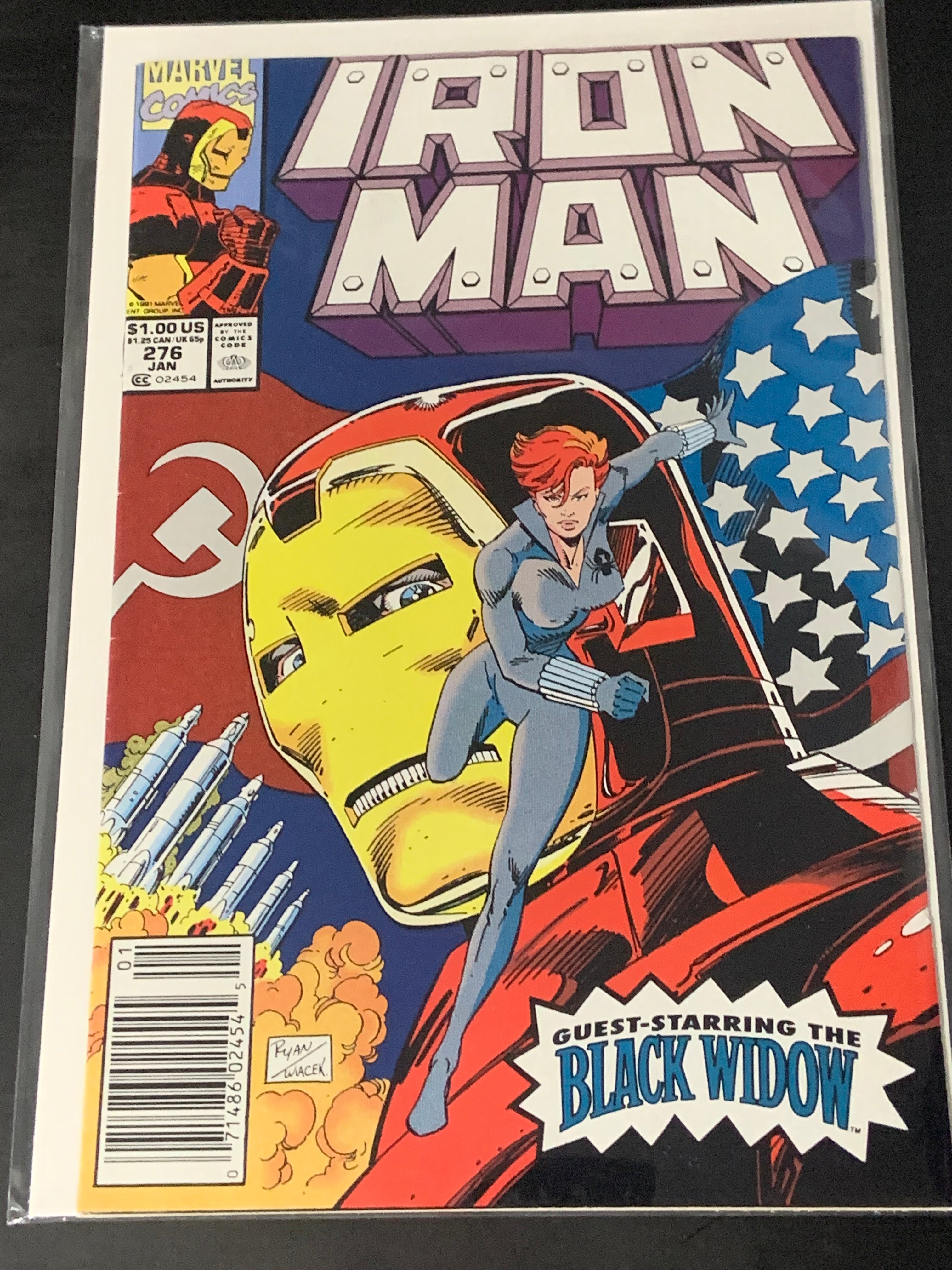 Iron Man 276 Marvel 1992 Newsstand Black Widow App