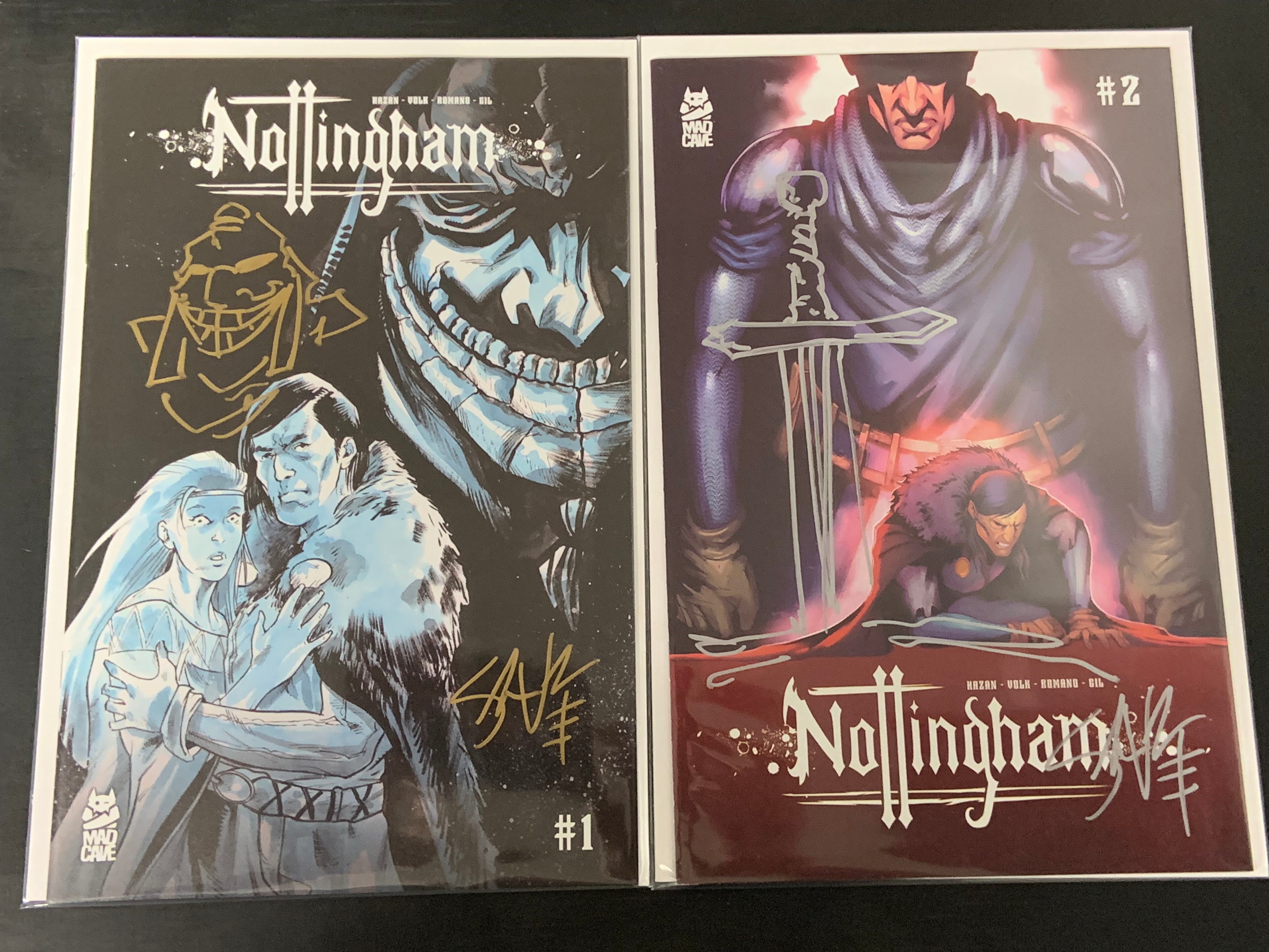 Nottingham 1-5 Set Mad Cave All Signed and Remarqued by Shane Volk