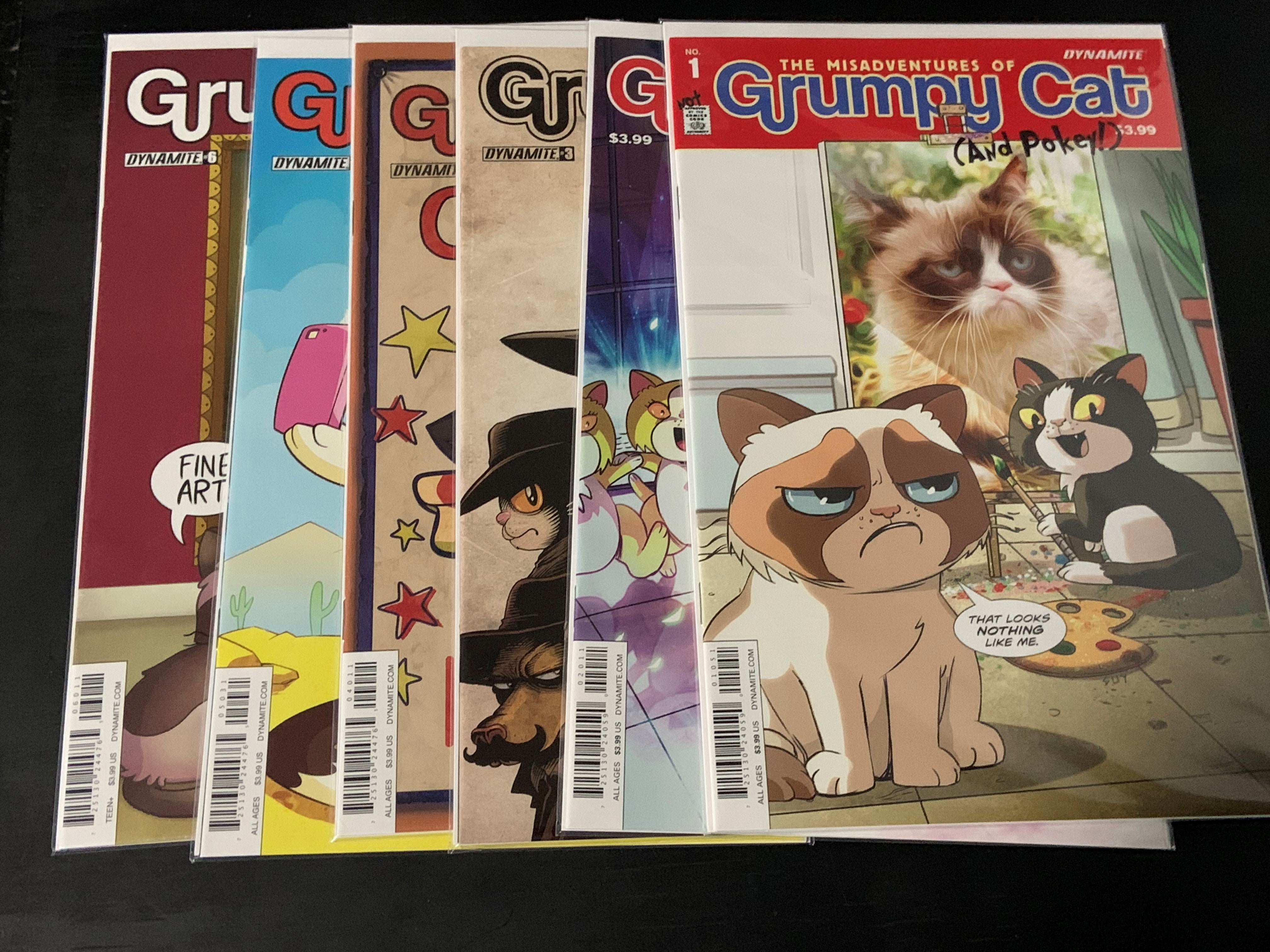 Grumpy Cat Full Set 1--5 Dynamite Comics 2015 Scarce Books