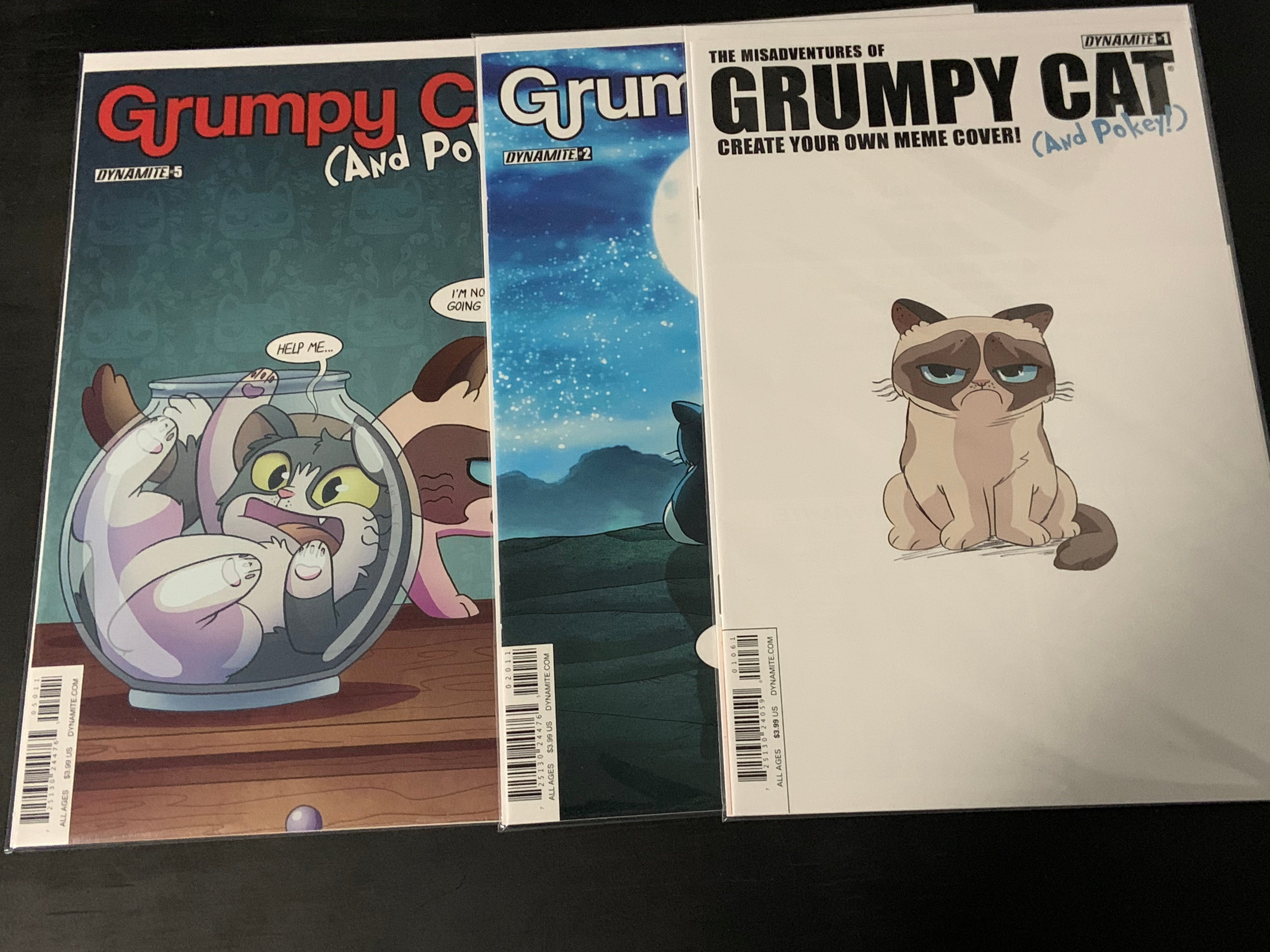 Grumpy Cat Set 1,2,5 Dynamite Comics 2015 Scarce Books