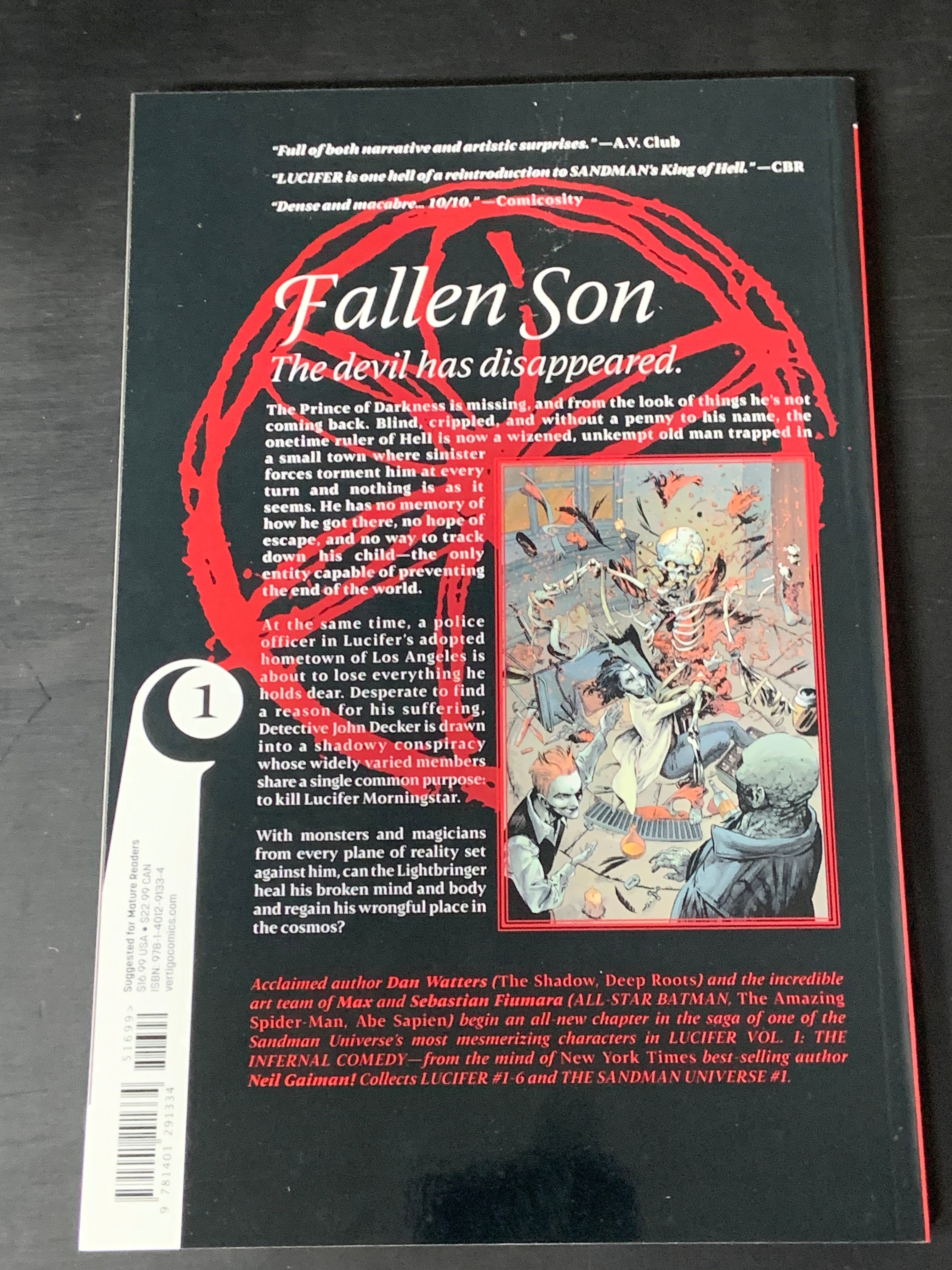 The Sandman Universe Lucifer Vol.1 The Infernal Comedy DC/Vertigo Trade Paperback