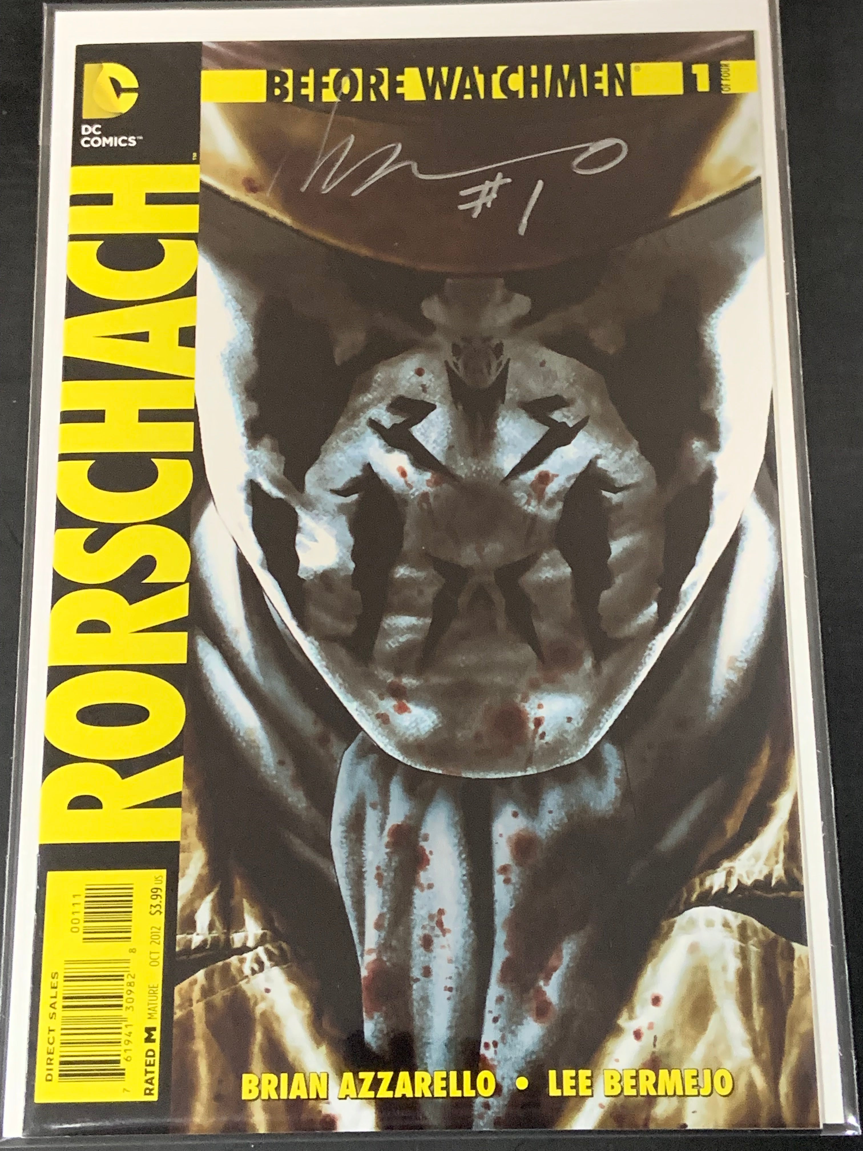 Before Watchmen Rorschach 1 DC 2012 1st Copy Signed by Azzarello